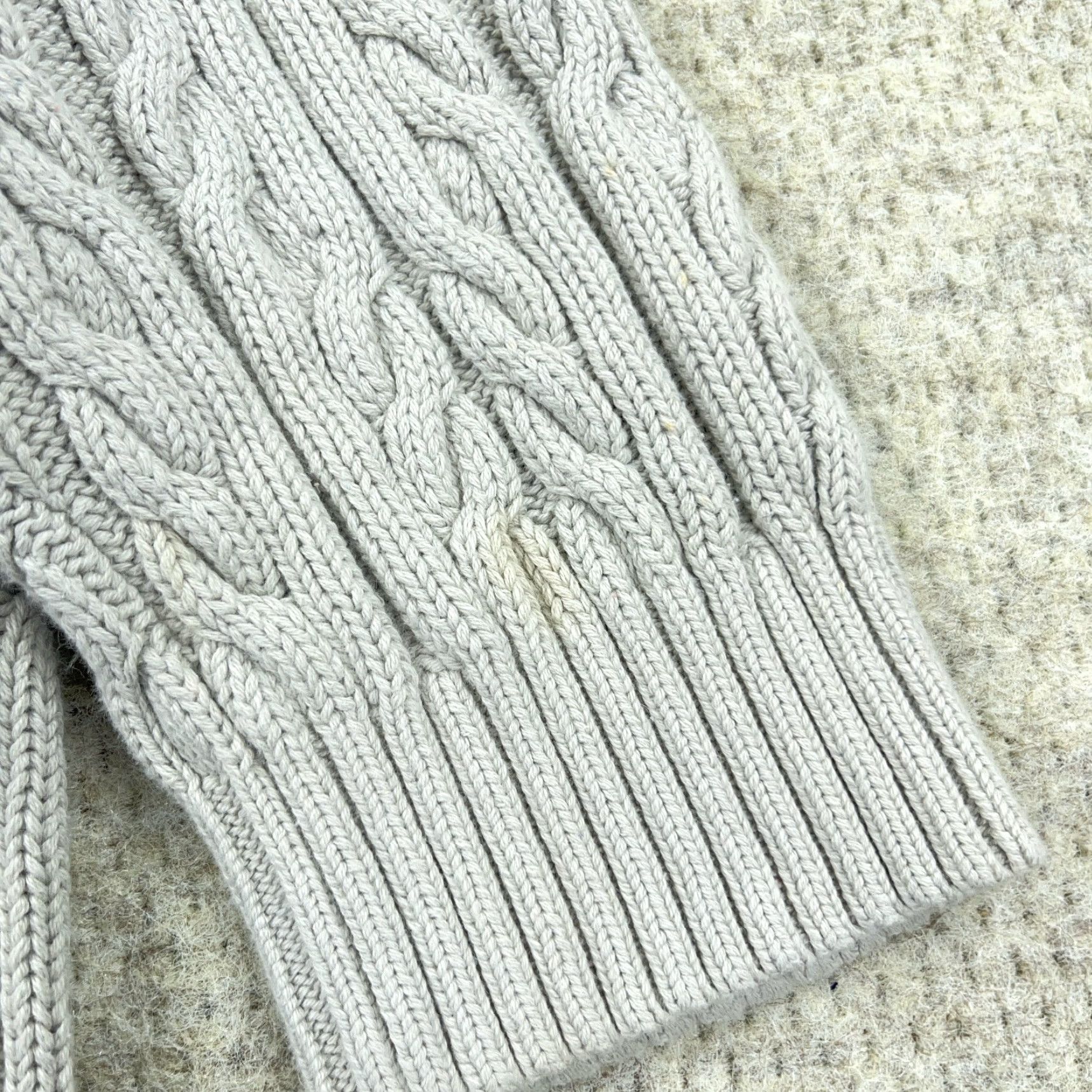 Chaps VINTAGE Chaps Ralph Lauren Sweater Men Large Gray Cable Knit Grandpa Texture 90s Size US L / EU 52-54 / 3 - 5 Thumbnail
