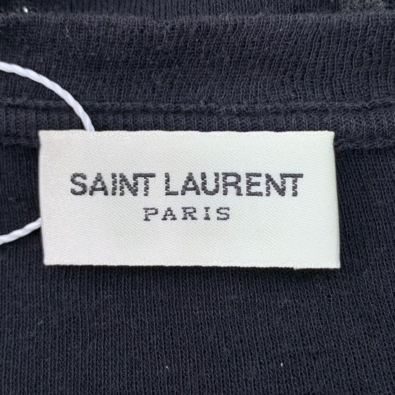 Saint Laurent Paris Saint Laurent Black sequined cotton short sleeve T-shirt 25 Size US XS / EU 42 / 0 - 5 Thumbnail