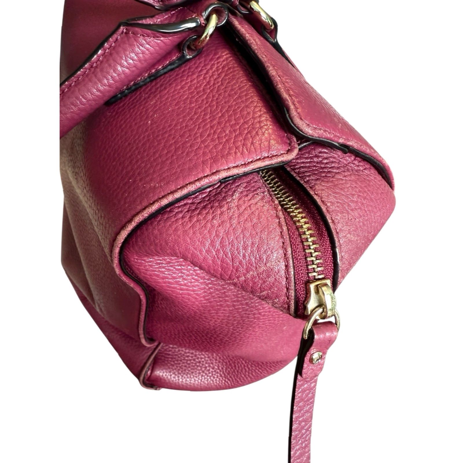 Vintage VINTAGE Kate Spade New York Baxter Street Fernrose Leather Shoulder bag Tote Plum Large Womens Size ONE SIZE - 7 Thumbnail