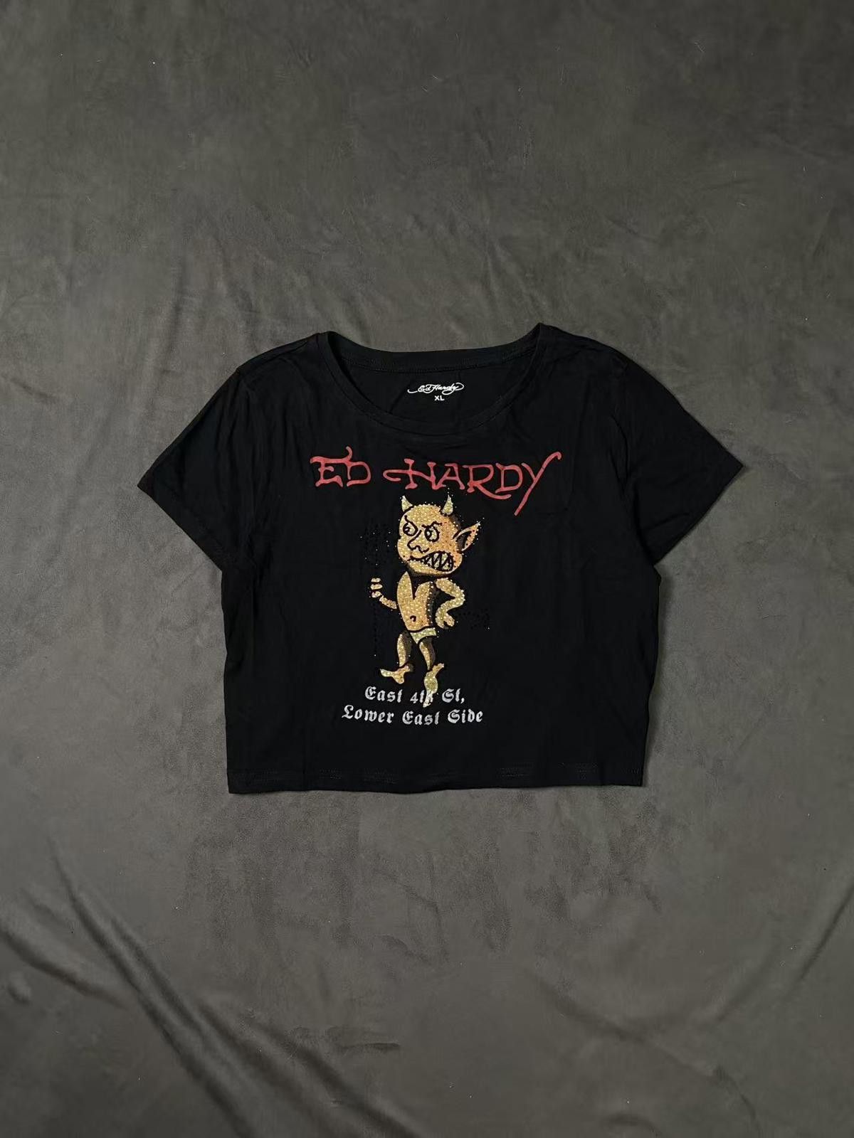 Ed Hardy Deadstock Ed Hardy Black Devil Baby T-Shirt X-Large Size XL / US 12-14 / IT 48-50 - 1 Thumbnail
