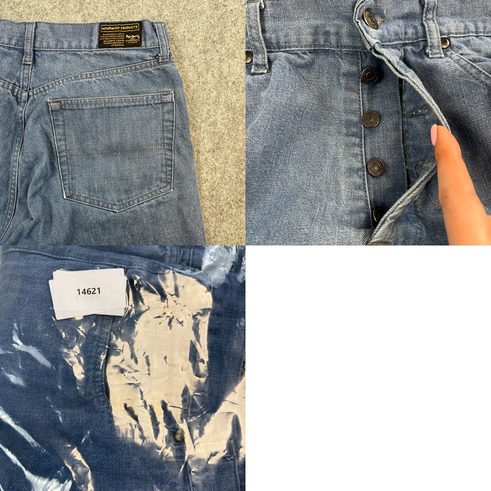Pepe Jeans PEPE Jeans Jeans Relaxed Straight 32 32 Medium Wash Vintage Neppy Denim Mens Size 32 Blue Cotton 5-Pocket Mens Jeans Size US 32 / EU 48 - 9 Thumbnail