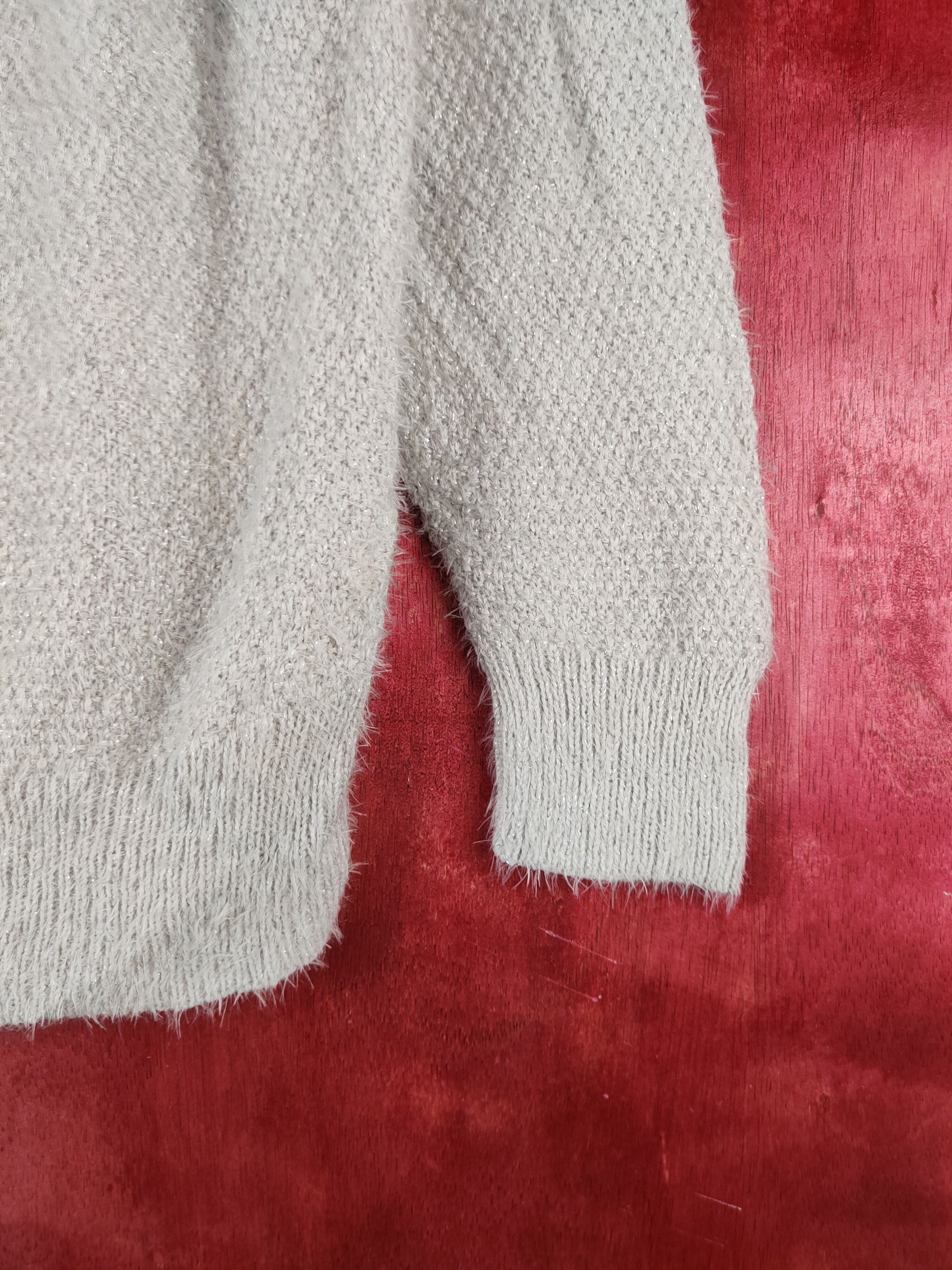 Homespun Knitwear × Japanese Brand × Vintage Japanese Brand Gray Shag Shaggy Fur Mohair Knitwear #S2188 Size M / US 6-8 / IT 42-44 - 6 Thumbnail