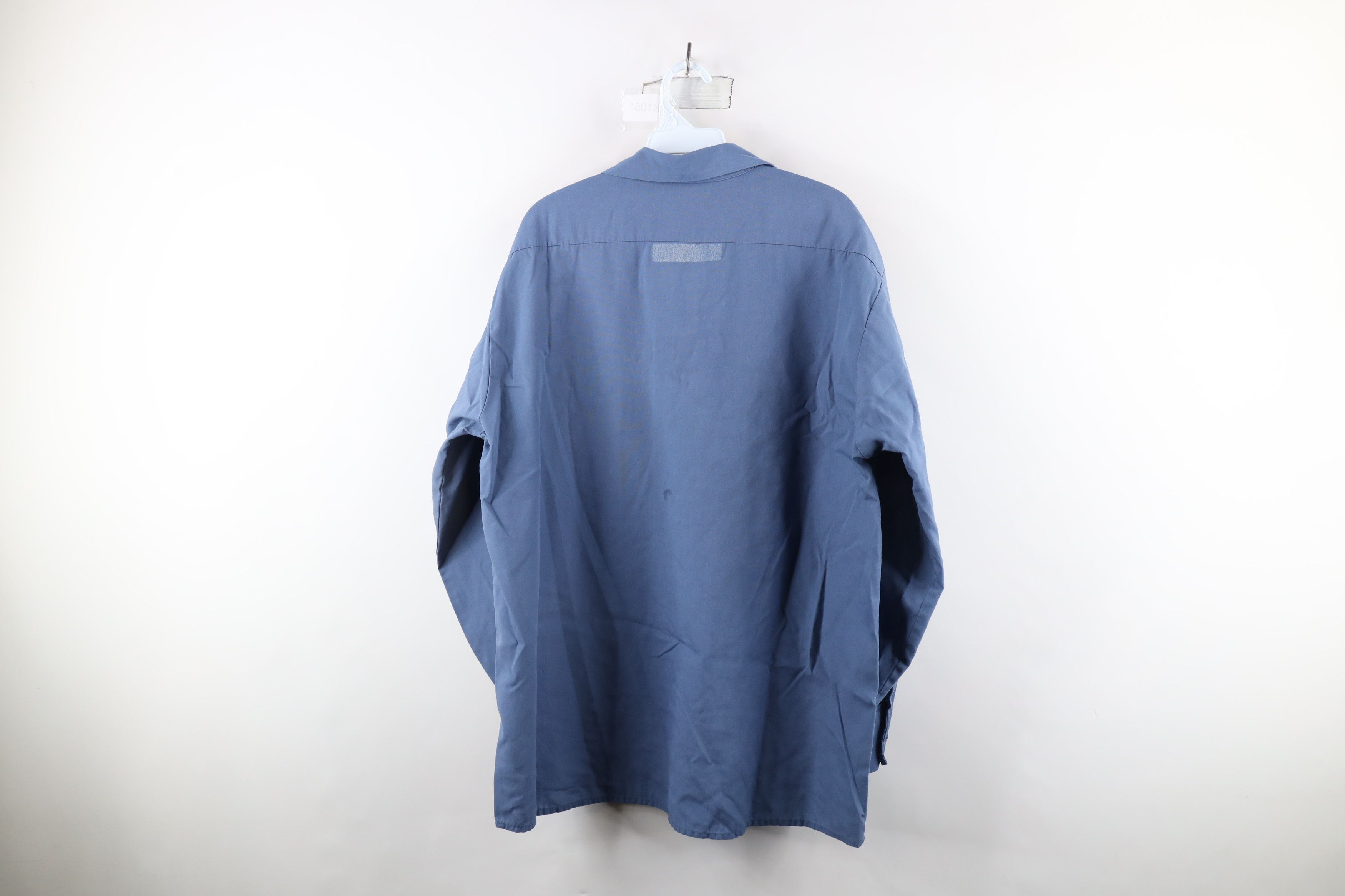 Vintage Vintage 90s Streetwear Mechanic Button Shirt Blue USA Size US XL / EU 56 / 4 - 11 Thumbnail