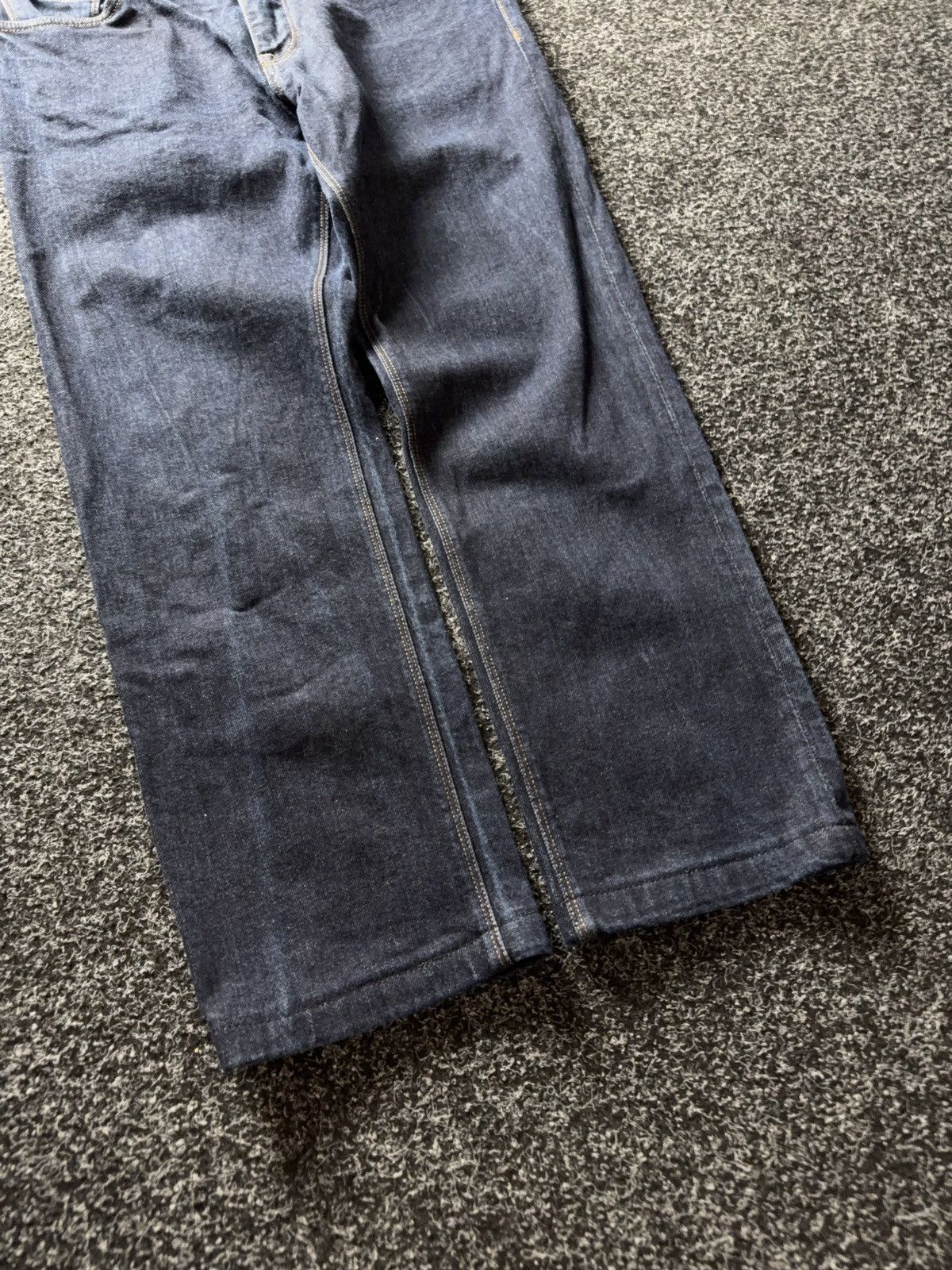 Hugo Boss Luxury Hugo Boss Candiani Denim Dark Blue Jeans Straight Fit Size US 33 - 3 Thumbnail