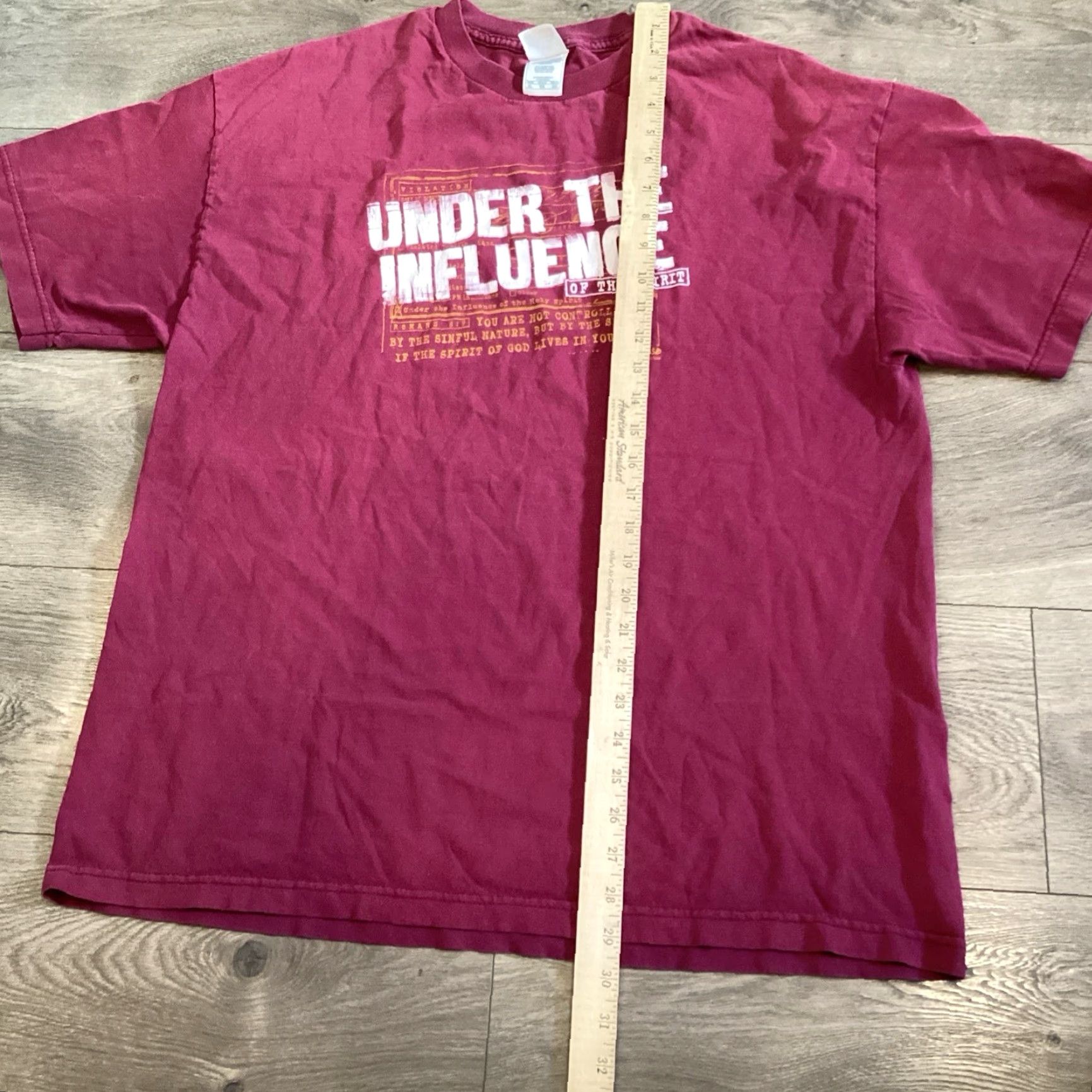 Vintage VINTAGE Alstyle T-Shirt Red Short Sleeve Crew Neck XL Jesus Comedy Drug Under The Influence Of The Spirit 2000s Mens Size US XL / EU 56 / 4 - 7 Thumbnail