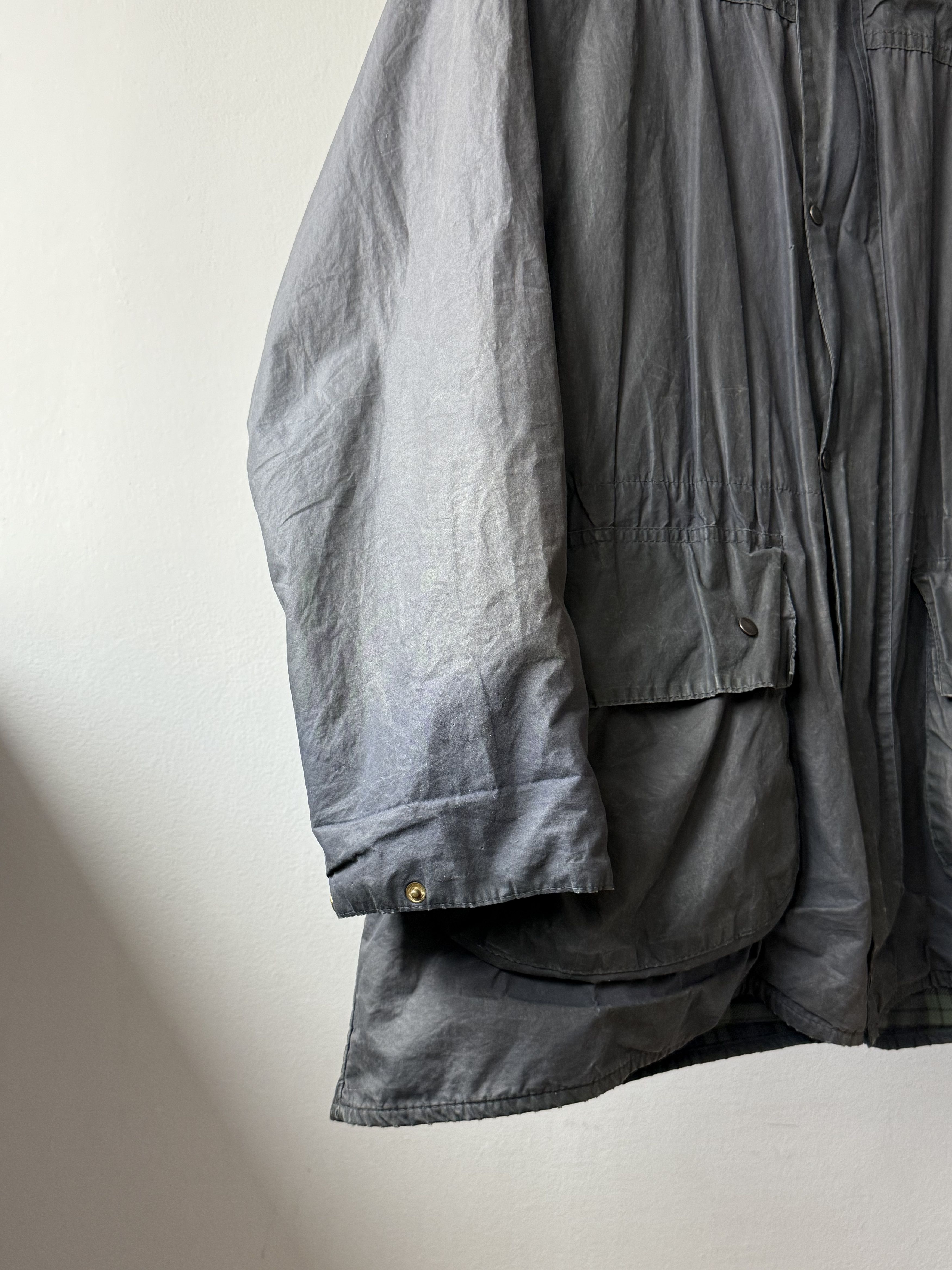 Barbour Vintage Barbour A6 Lined Durham Waxed Cotton Hooded Jacket Size US M / EU 48-50 / 2 - 9 Thumbnail