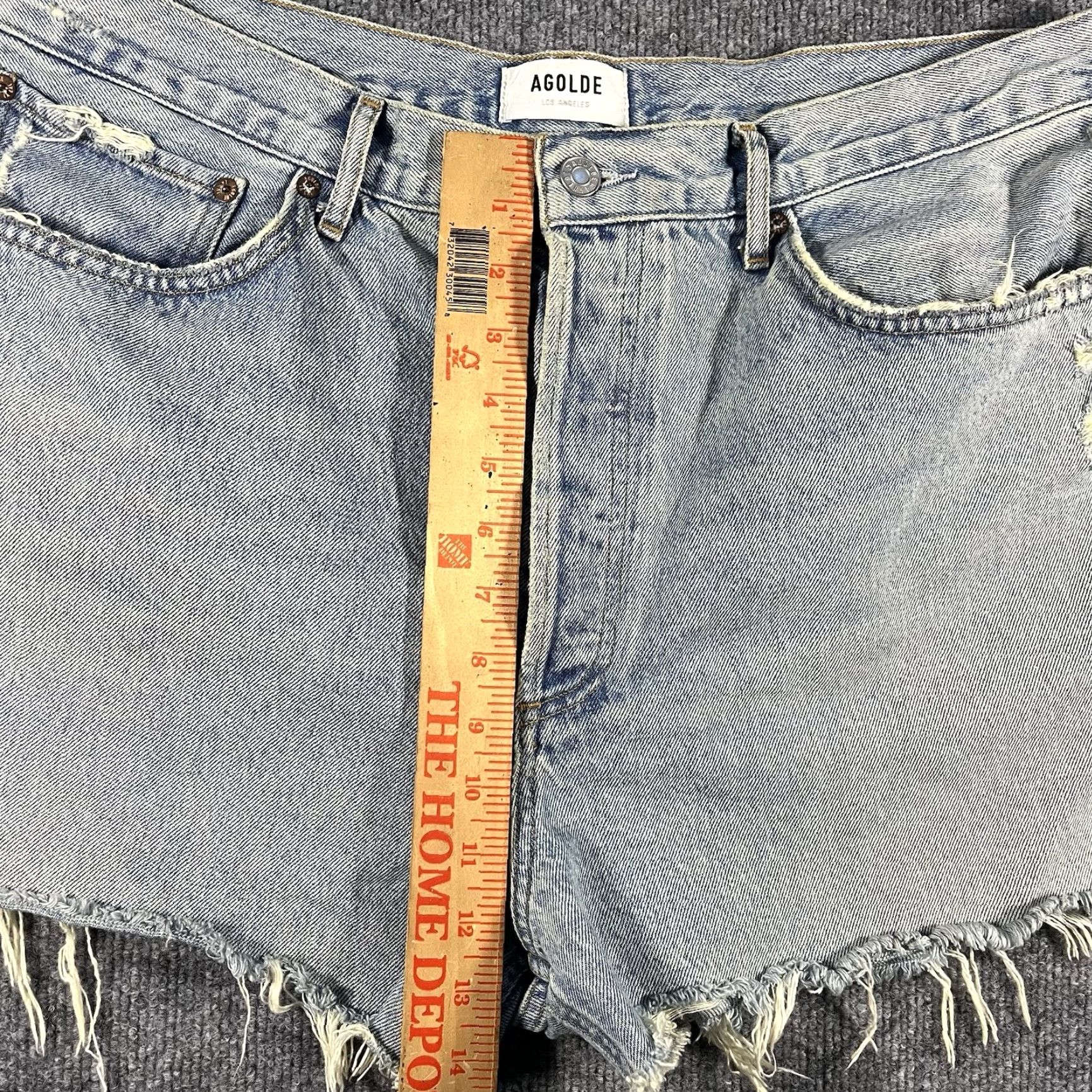 Agolde VINTAGE Agolde Denim Jean Shorts Women's 34 Blue Cut Offs Distressed Button Fly 90s Crop Size 24" / US 00 / IT 34 - 5 Thumbnail