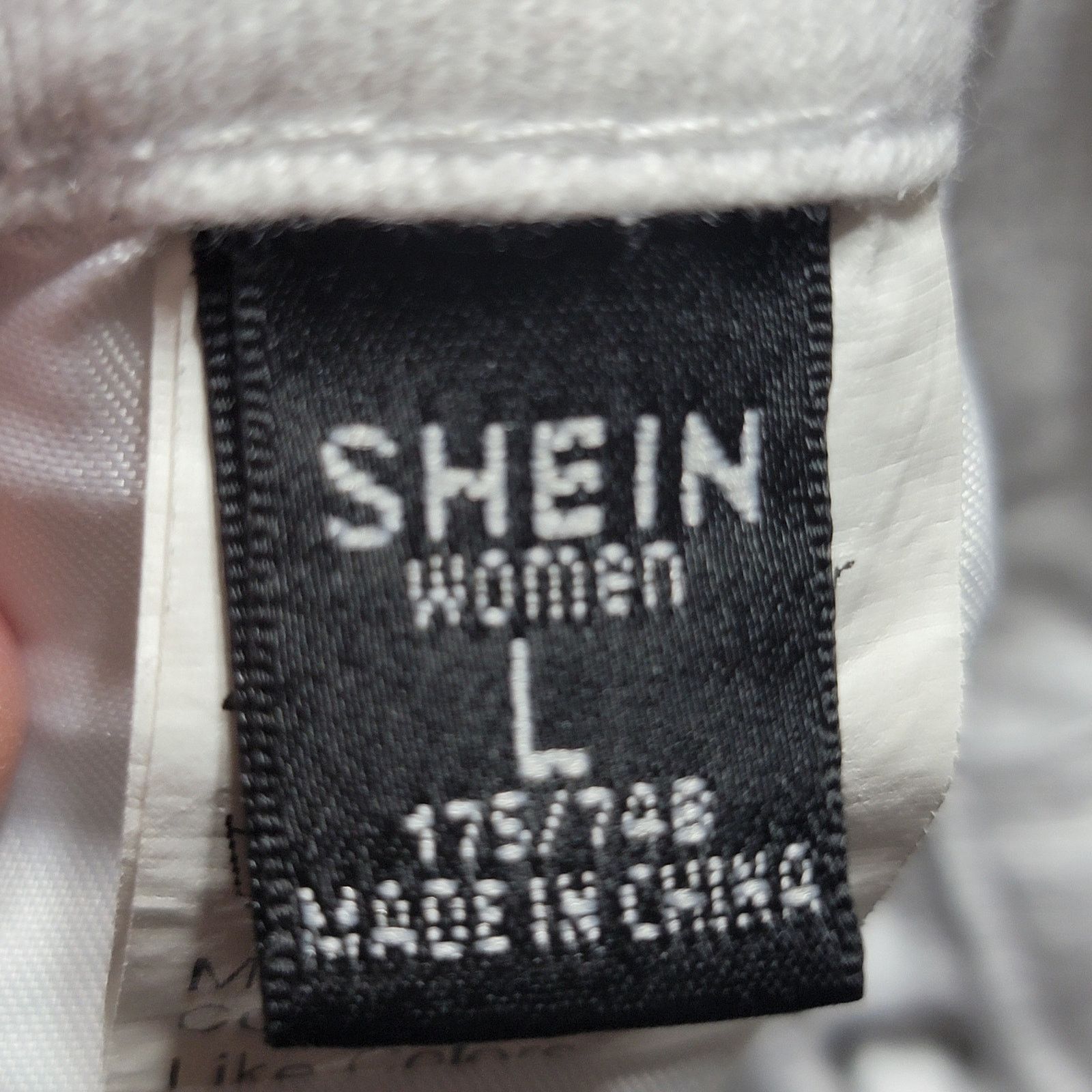 Shein Shein Woman White Denim Pants w/ Raw Hem & Waist -Size Large Size 29" - 5 Thumbnail
