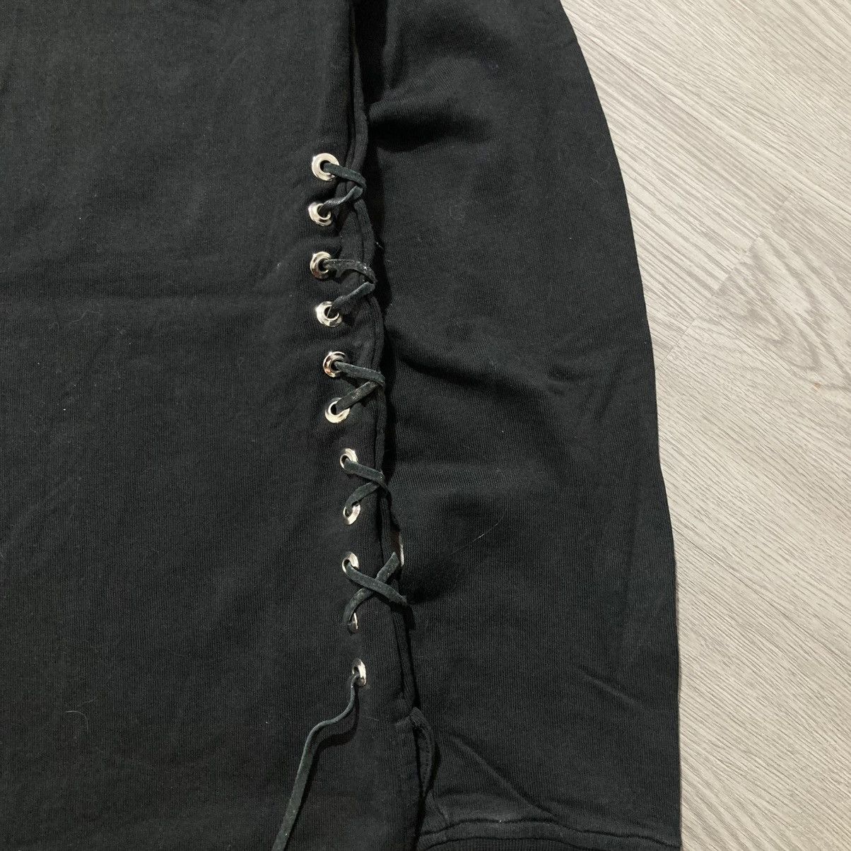 20471120 2000s Les Hommes Grunge Gothic Punk Style Fur Hoodie Black Size US L / EU 52-54 / 3 - 14 Thumbnail