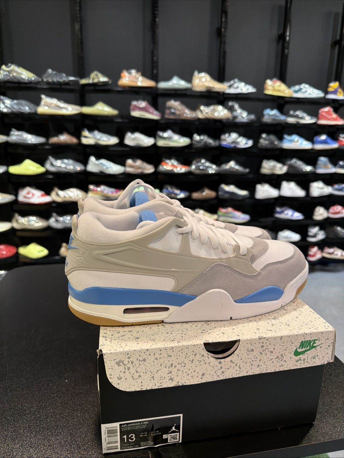 Jordan Brand Nike Air Jordan 4 RM Sneakers Shoes White/Neutral Gray Size US 13 / EU 46 - 4 Thumbnail
