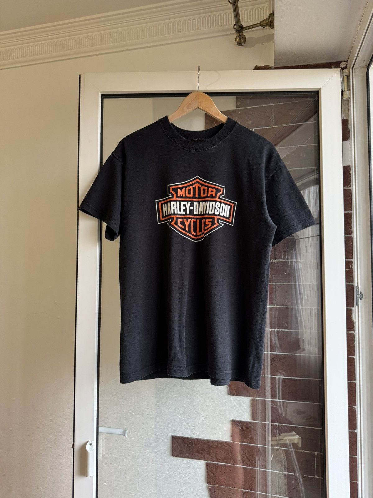 Harley Davidson 🇺🇸Vintage Harley Davidson made in USA tshirt Eange Logo Size US XL / EU 56 / 4 - 2 Thumbnail