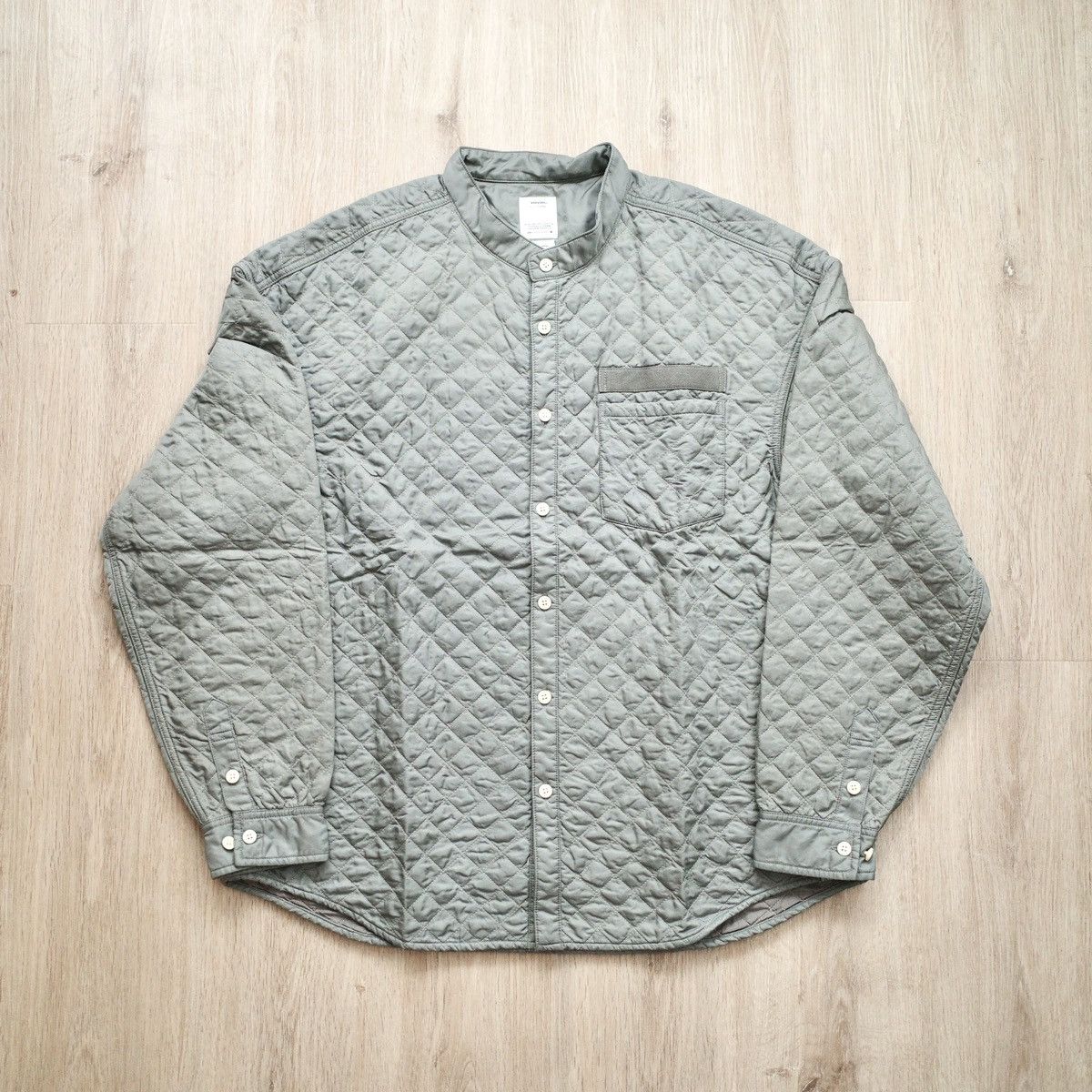 image of Visvim Quilted Palmer Shirt L/s in Olive, Men's (Size Large)