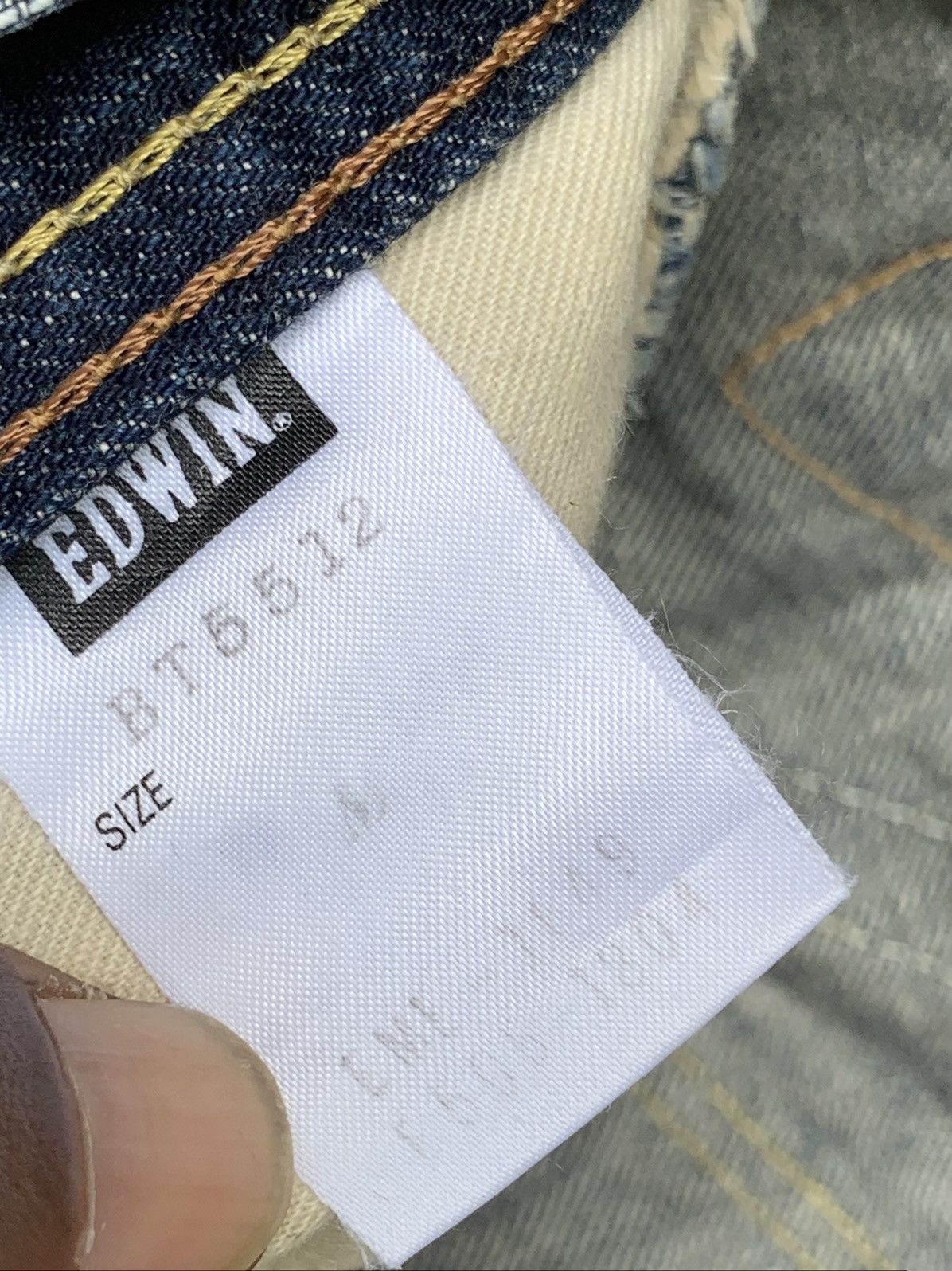 Edwin Rare.. Edwin Lot 503 Blue Trip Flare Bootcut Denim Pants Size US 31 - 22 Thumbnail