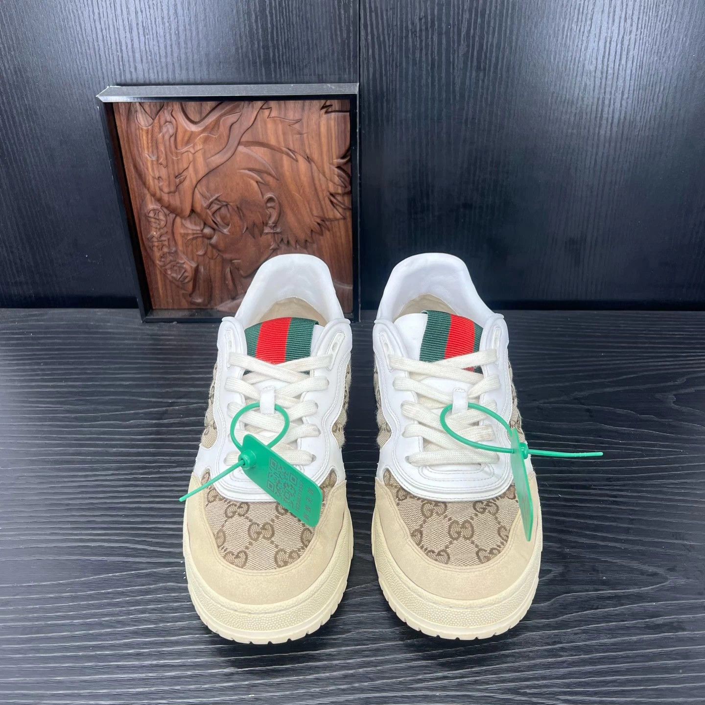Gucci Gucci Re-Web White & Brown Belt 8/42 Size US 9 / EU 42 - 4 Thumbnail