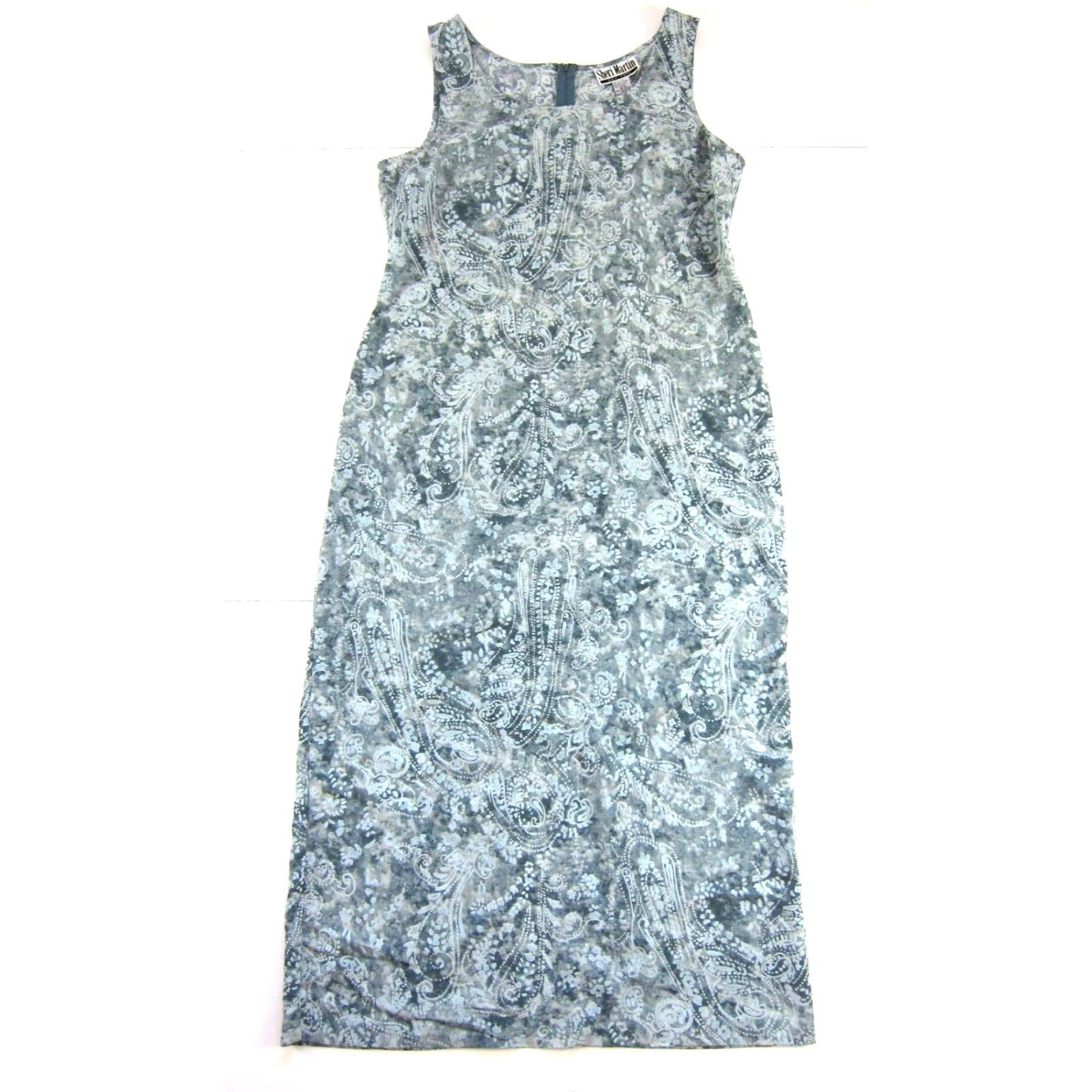 Vintage Sheri Martin New York Rayon Green Floral Tie Dye Long Maxi Tank Sun Dress 14 Size XL / US 12-14 / IT 48-50 - 2 Thumbnail