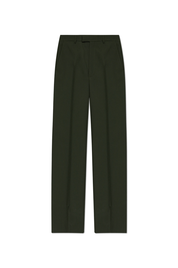 Gucci o1loc1c1125 824146 Embossed Light Wool Pant in Green Size US 32 / EU 48 - 1 Thumbnail