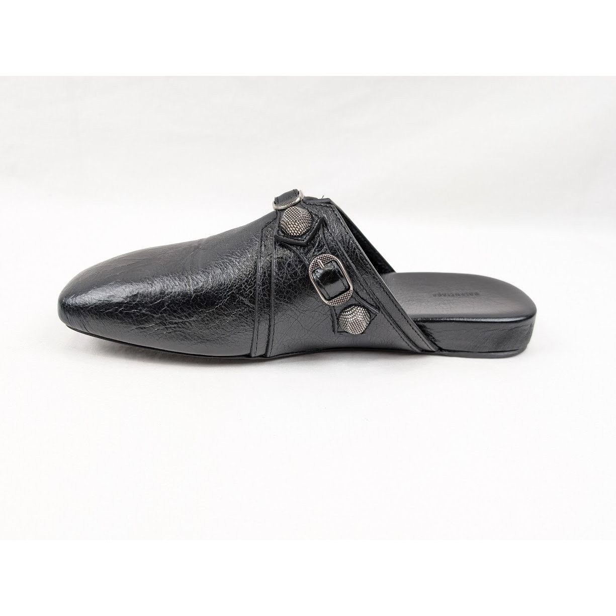 Balenciaga o1rshd1 Cosy Cagole F005 Arena Mules in Black/Aged Silver Size US 7 / EU 40 - 7 Thumbnail