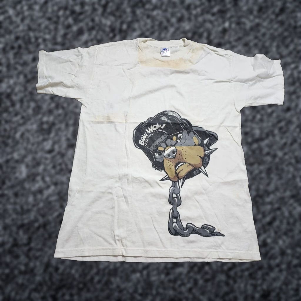 Doublet VINTAGE Bow Wow Boyz T-Shirt - Hoodie? No, T-Shirt. Category: T-Shirt. Adult L. Ivory. 90s Dog Graphic, Double-Sided, Rottweiler Theme. Mens. Size US L / EU 52-54 / 3 - 1 Thumbnail