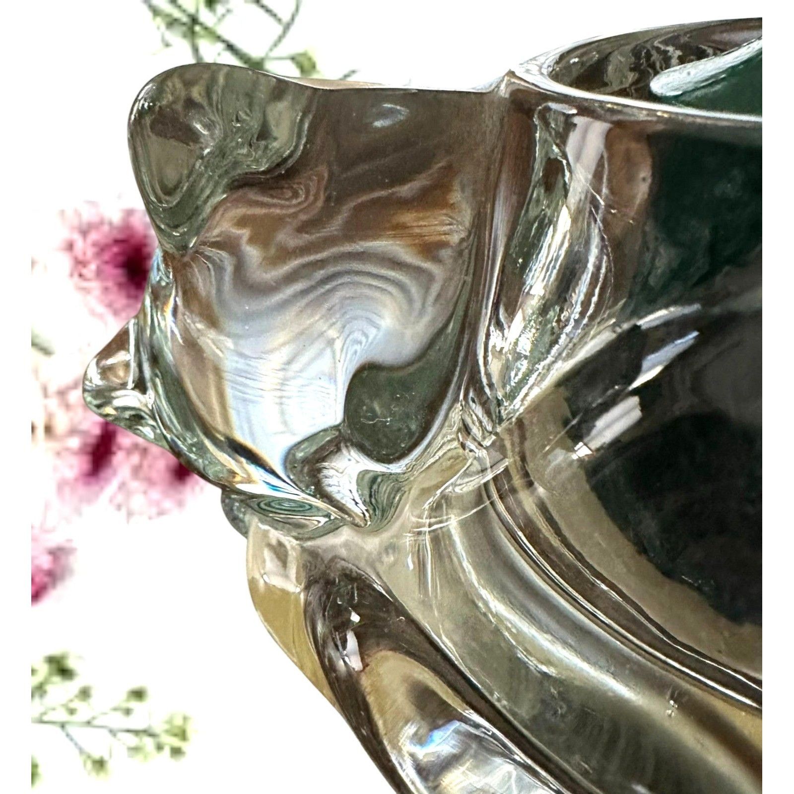 Handmade × Vintage Vintage Indiana Glass Cat Votive Holder Clear Crystal With C Size ONE SIZE - 8 Thumbnail