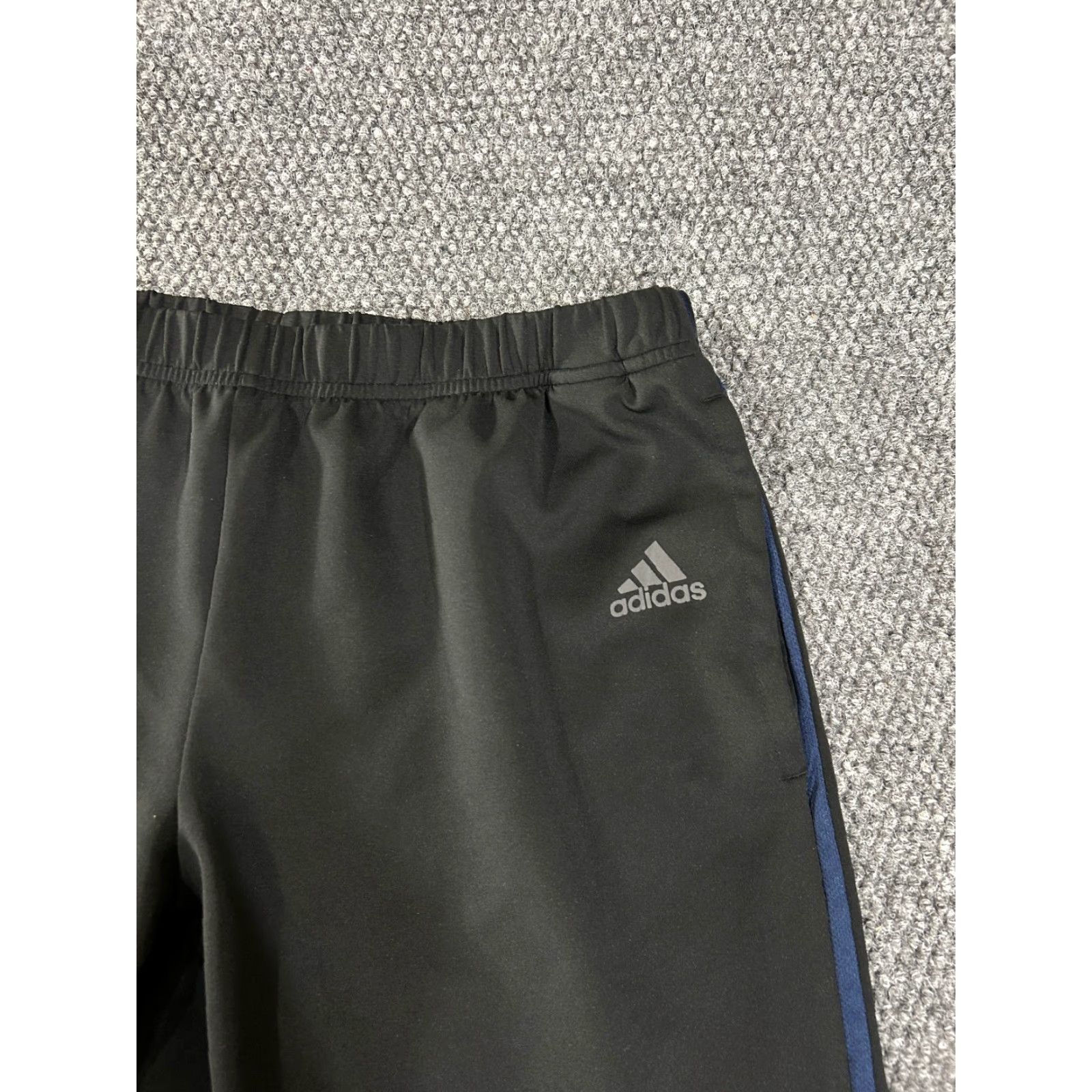 Adidas adidas Track Pants Mens Large Black Athletic Zip Ankle Training Stretch Pants Regular Fit Logo 30in Inseam Straight Leg Size US 33 - 3 Thumbnail