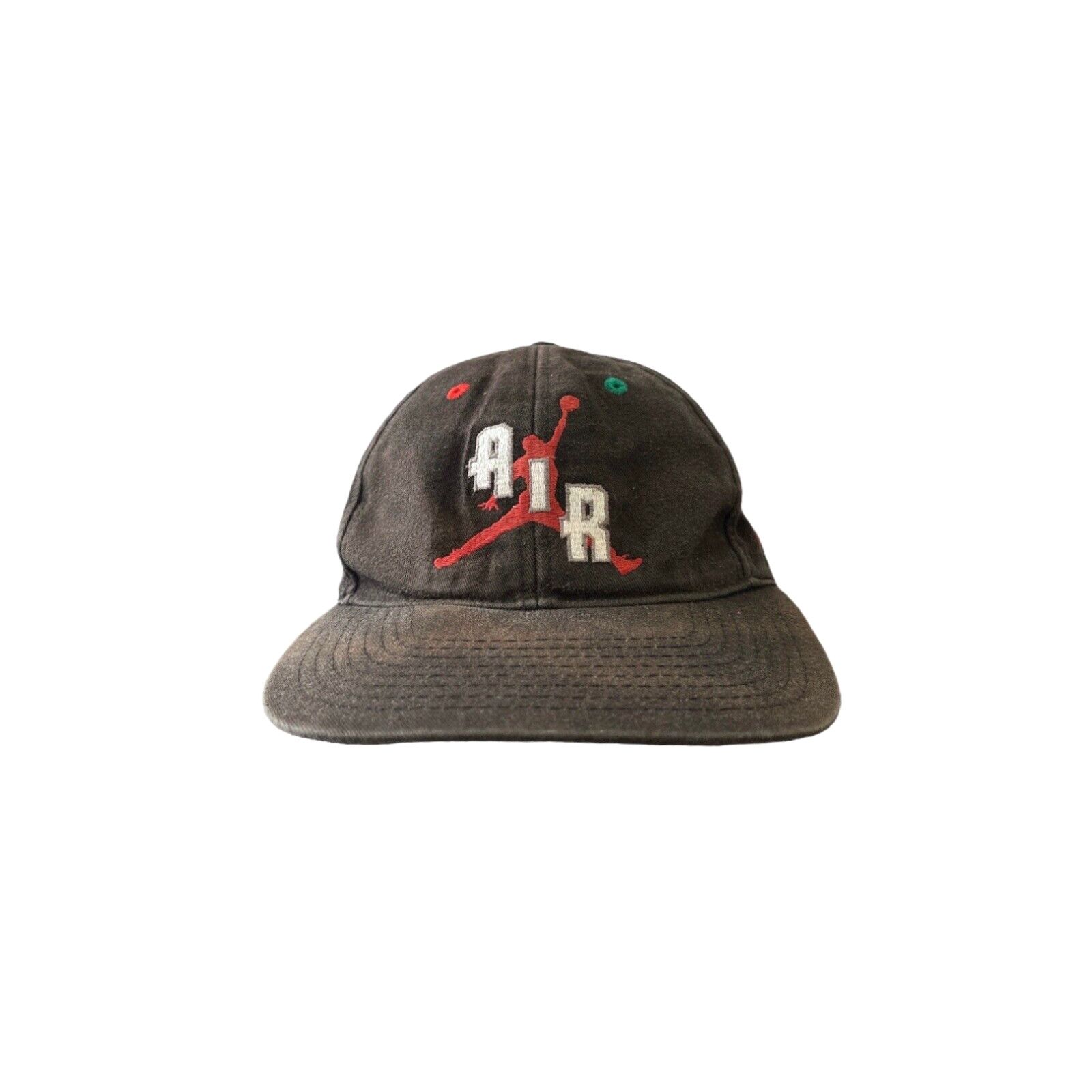 image of Vintage Nike Air Jordan Jumpman Shaped Snapback Hat Adult Osfa 90's in White, Men's