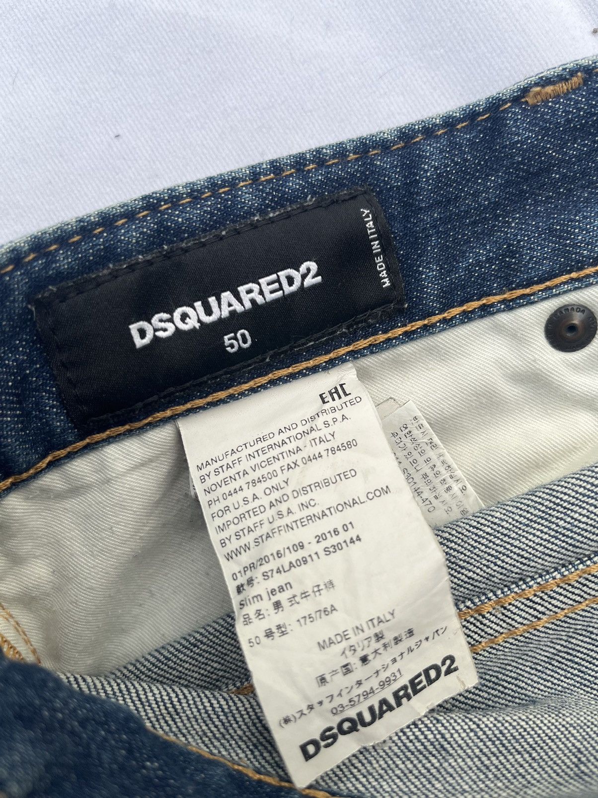 Dsquared2 DSQUARED2 Distressed Splatter Denim Size US 34 / EU 50 - 6 Thumbnail