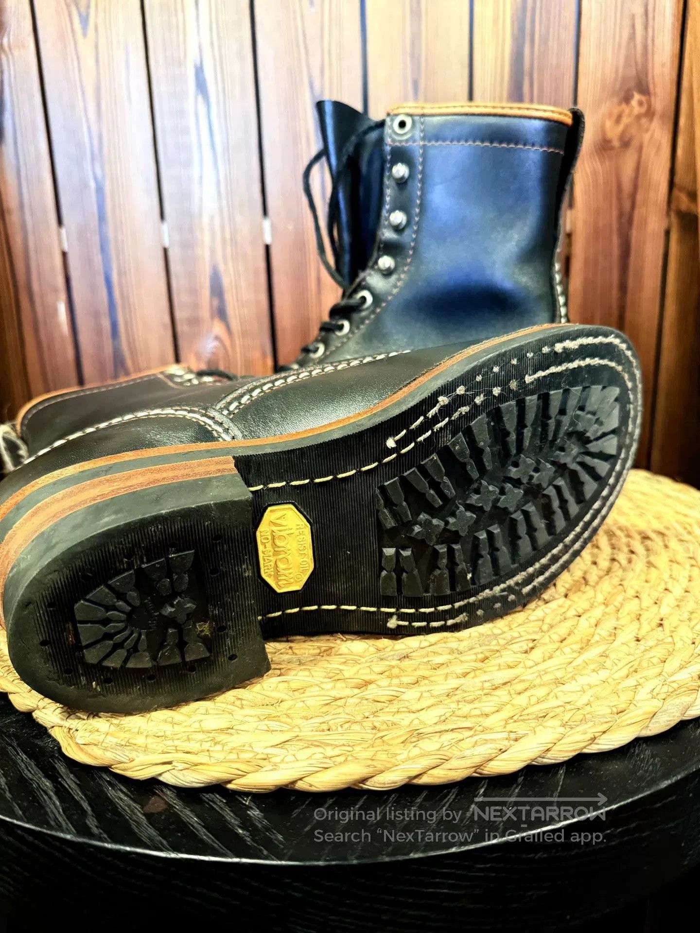 WESCO Wesco Jobmaster Black Leather Boots. Size US 6.5 / EU 39-40 - 6 Thumbnail