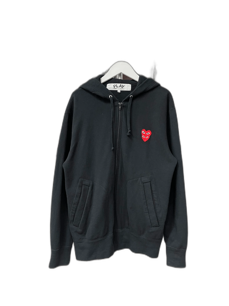 Comme des Garcons PLAY Play CDG Zip Hoodie with Red Heart Size US M / EU 48-50 / 2 - 1 Thumbnail