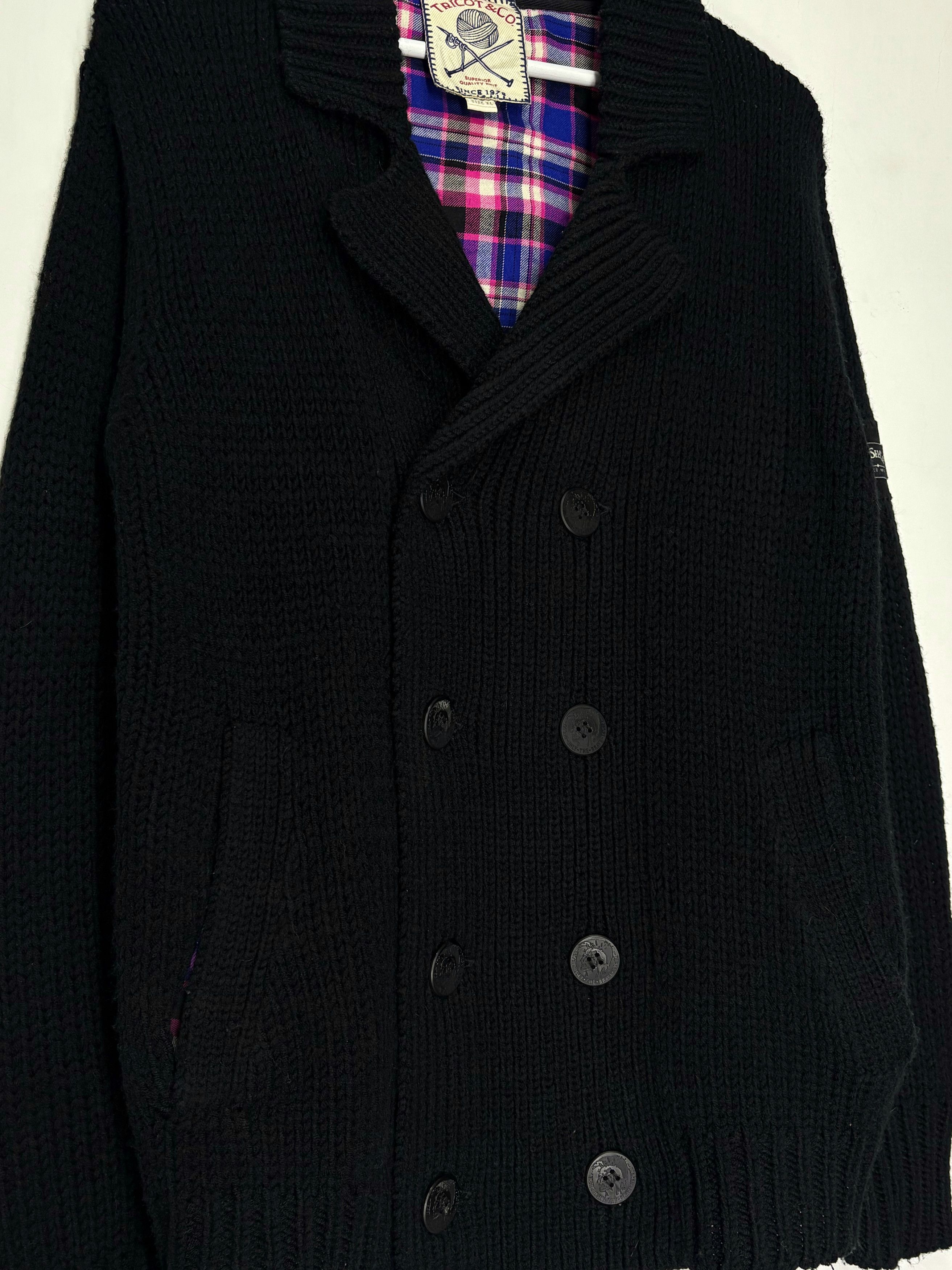 Diesel Vintage Diesel Avant Garde Heavy Knit Black Sweater Size US XL / EU 56 / 4 - 4 Thumbnail