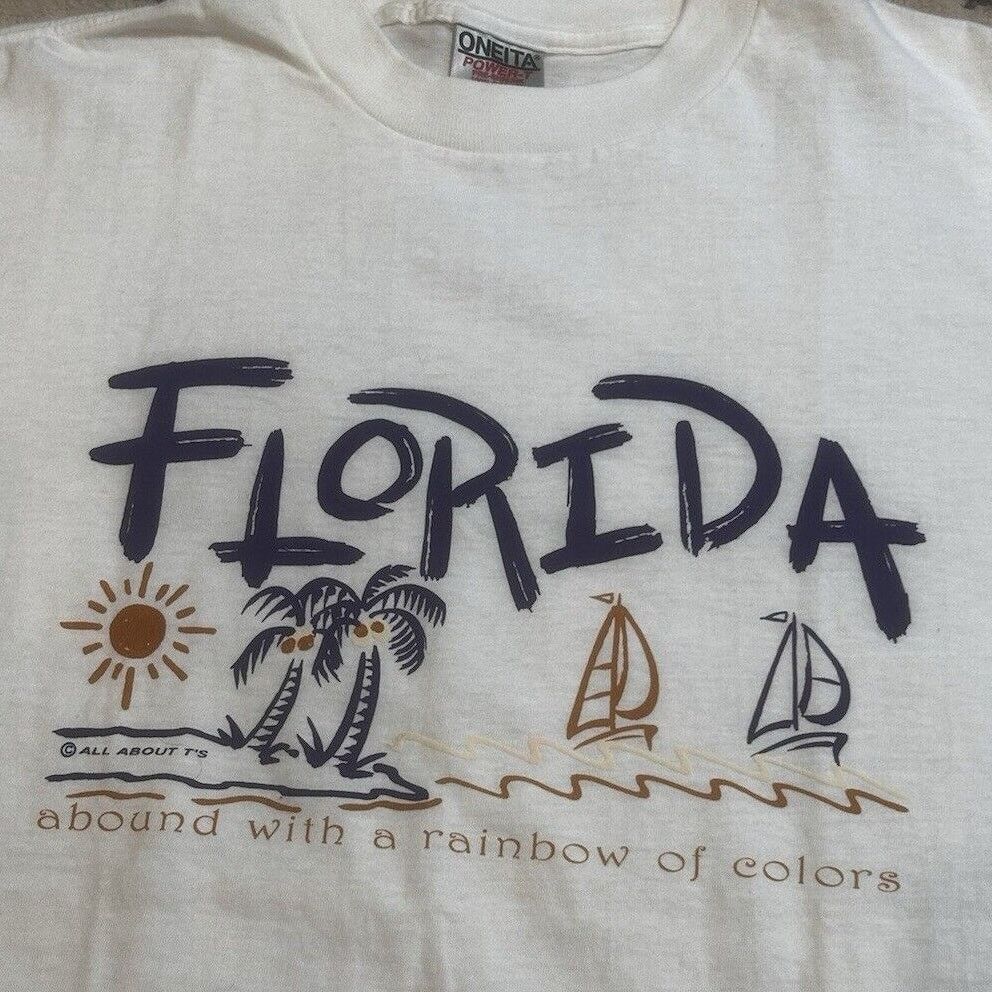Other Vintage Oneita XL Men’s Florida 100% Cotton Tshirt Size US XL / EU 56 / 4 - 2 Thumbnail