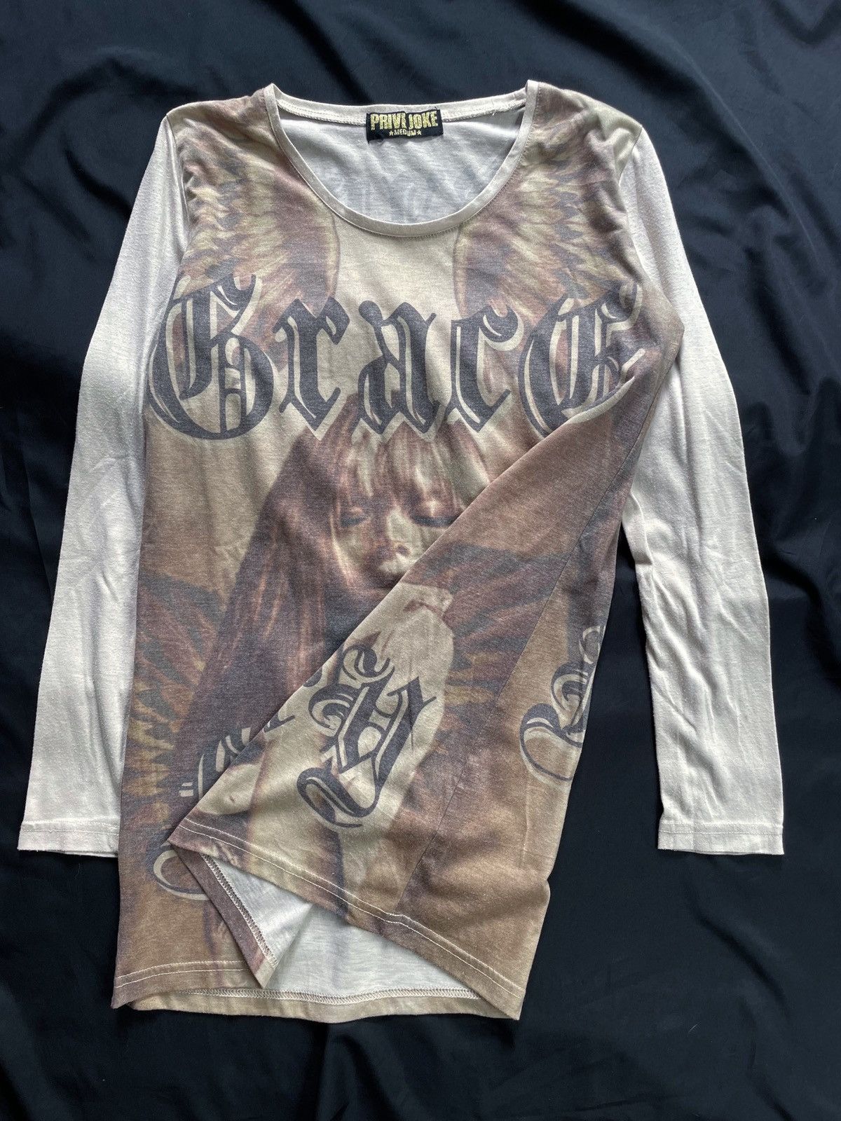 Japanese Brand GRAVE IDENTITY PRINTED LONG SLEEVE Size US M / EU 48-50 / 2 - 5 Thumbnail