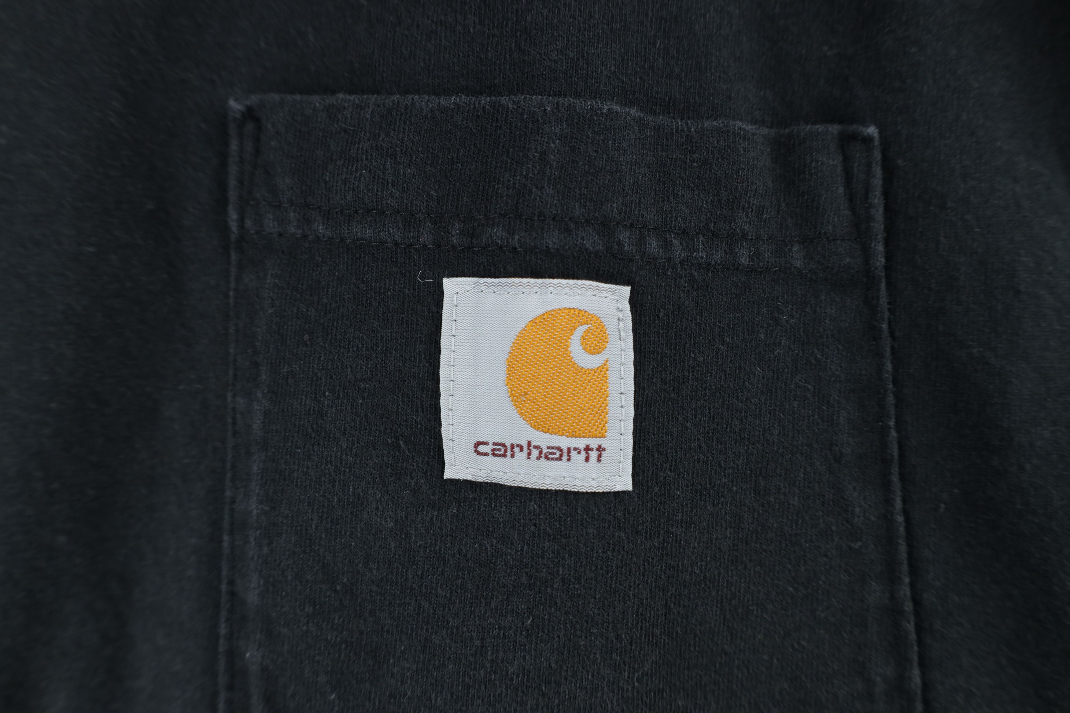 Carhartt × Vintage Vintage Carhartt Spell Out Short Sleeve Pocket T-Shirt Black Size US XL / EU 56 / 4 - 4 Thumbnail