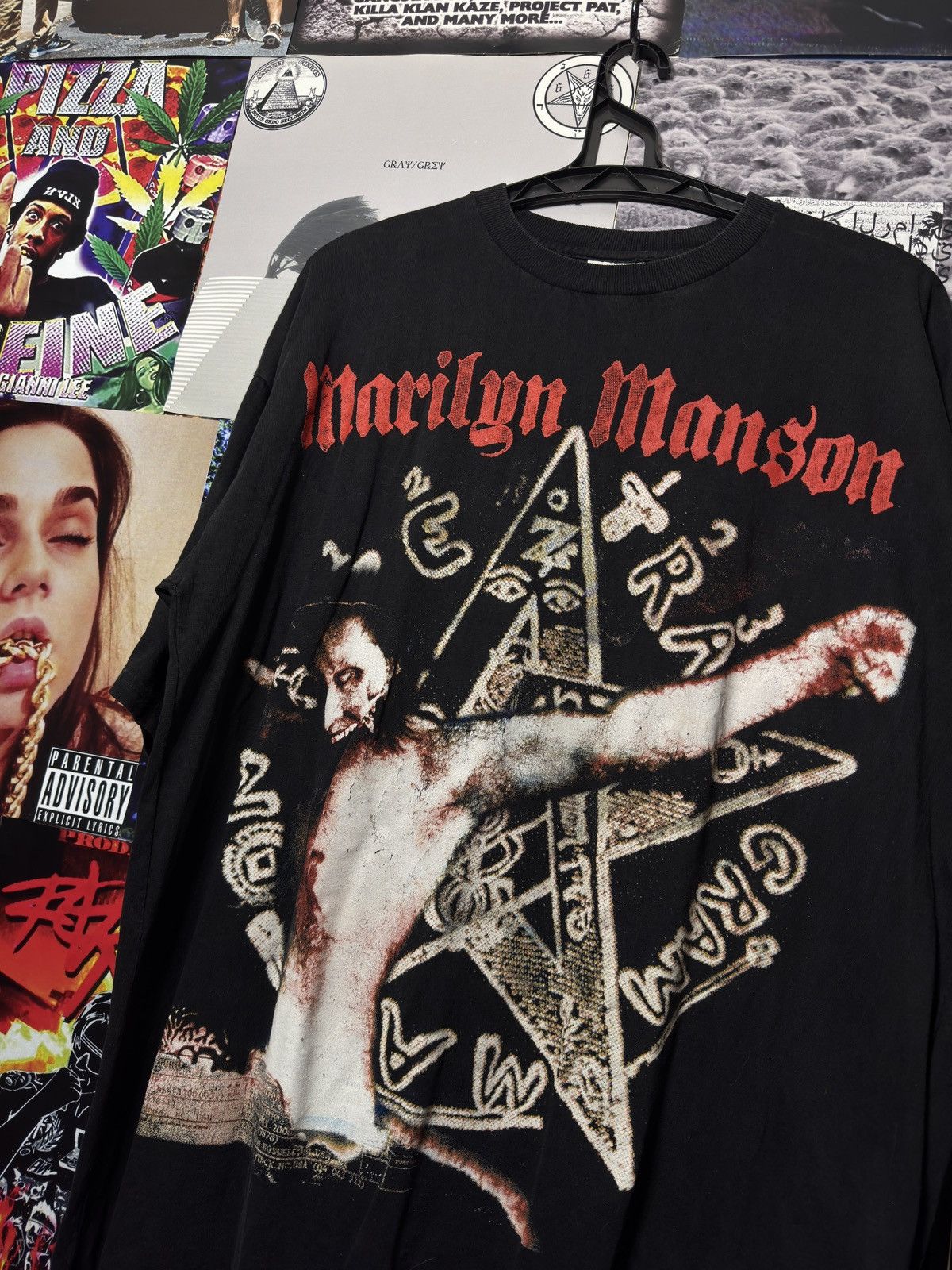 Vintage Vintage Marilyn Manson Hollywood T-Shirt Size US XL / EU 56 / 4 - 2 Thumbnail