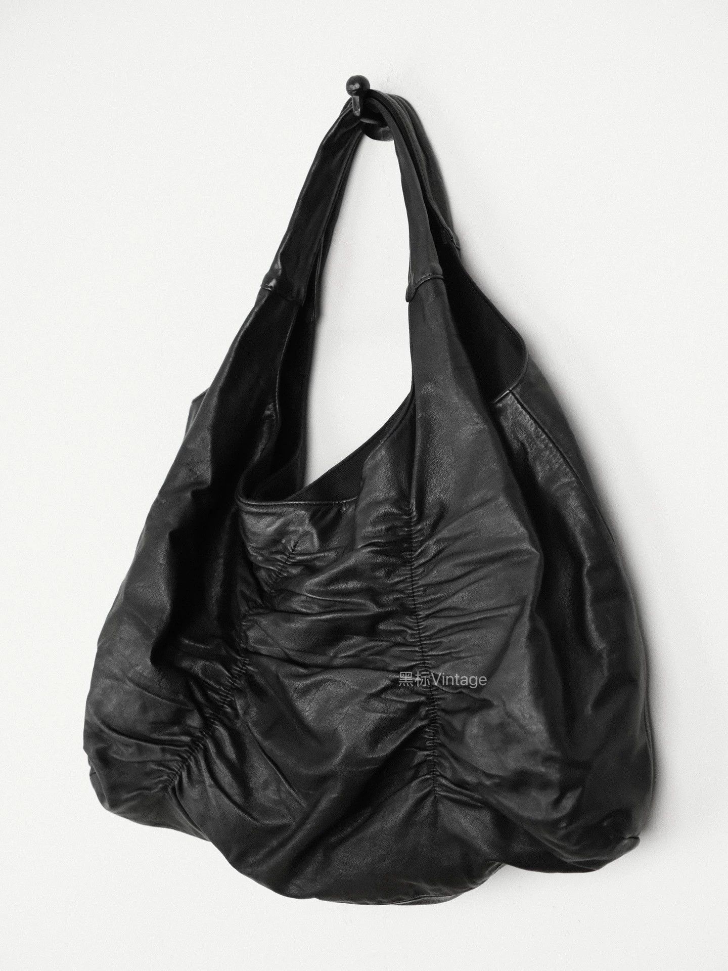 Yohji Yamamoto Yohji Yamamoto 21AW Vintage Cloud Pleated Cowhide Bag Size ONE SIZE - 5 Thumbnail