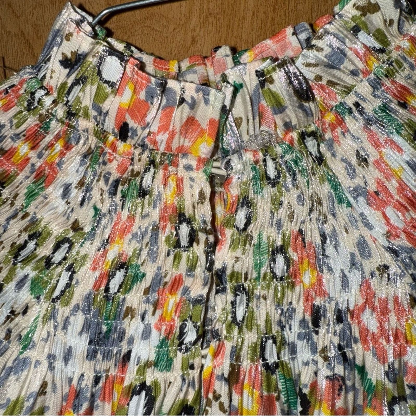 Other Moodie Size Small Floral Multicolor Smocked Blouse Size S / US 4 / IT 40 - 5 Thumbnail