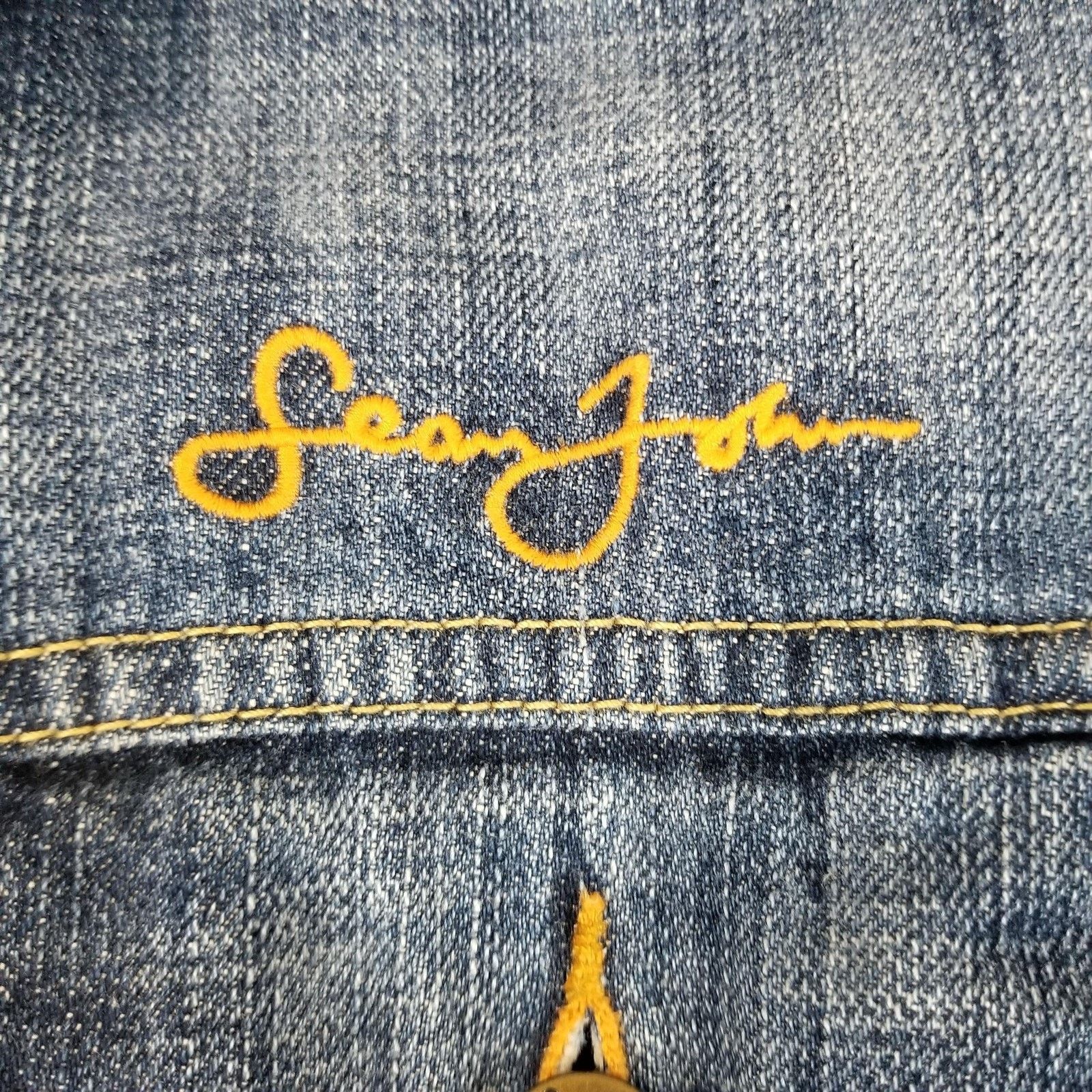 Sean John Sean John Jacket Mens Large Blue Denim Trucker Embroidered Size US L / EU 52-54 / 3 - 6 Thumbnail