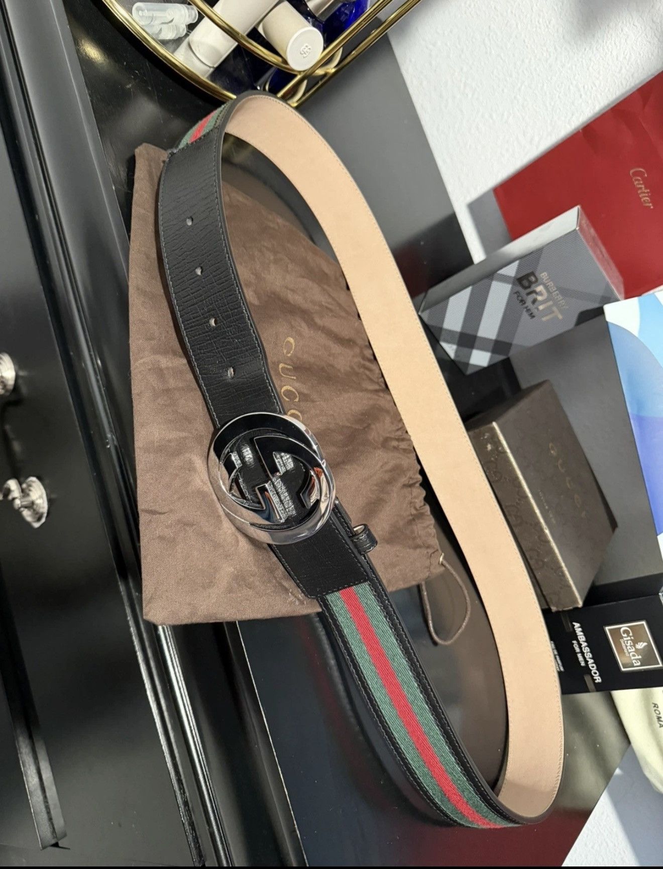 Gucci Mens Gucci Belt Size 36 - 1 Thumbnail