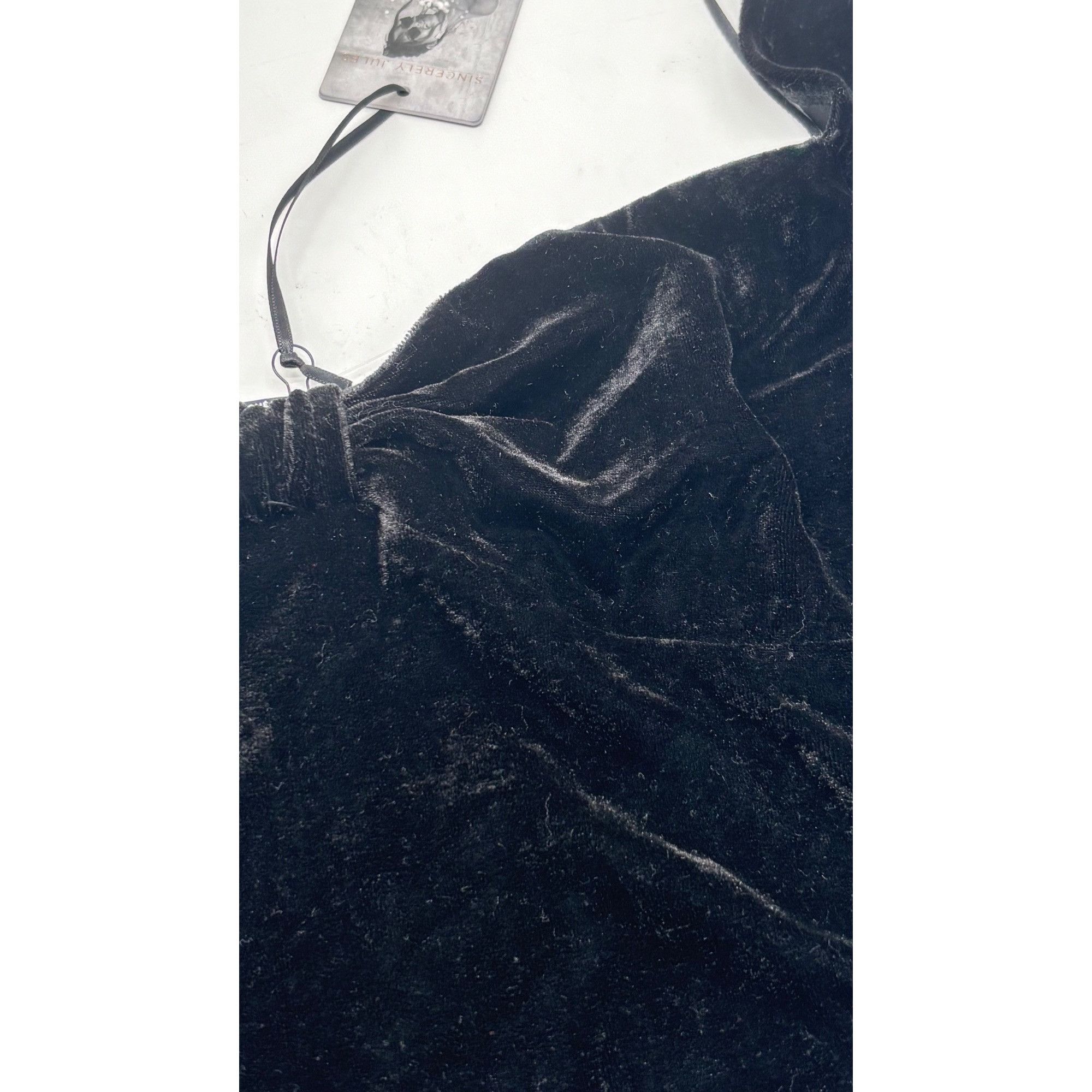Other Sincerely Jules Velvet Off-Shoulder Cropped Top With Bow Det Size L / US 10 / IT 46 - 11 Thumbnail