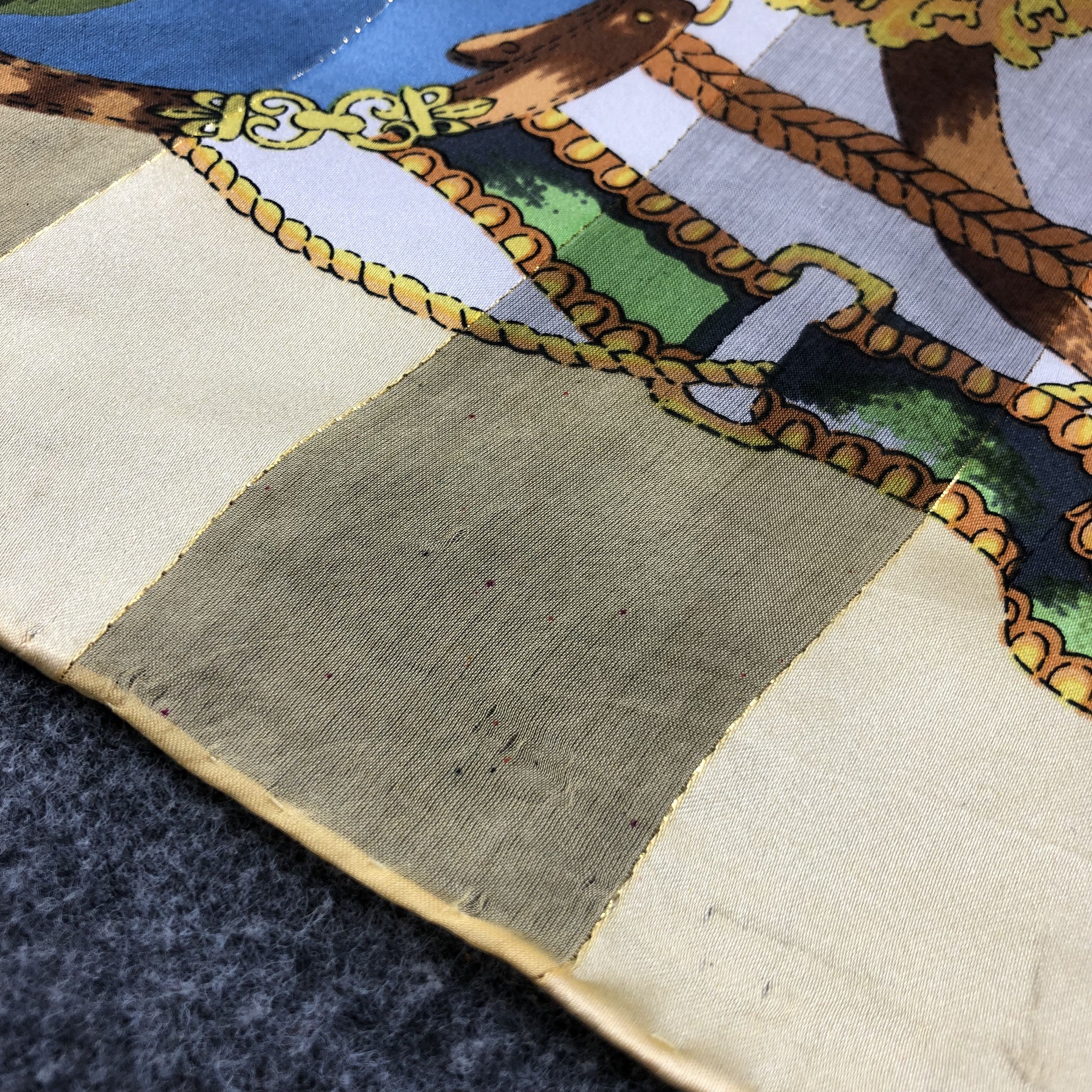 Vintage Vintage Luxury Pocket Watches Hand Rolled Silk Scarf M624 Size ONE SIZE - 7 Thumbnail