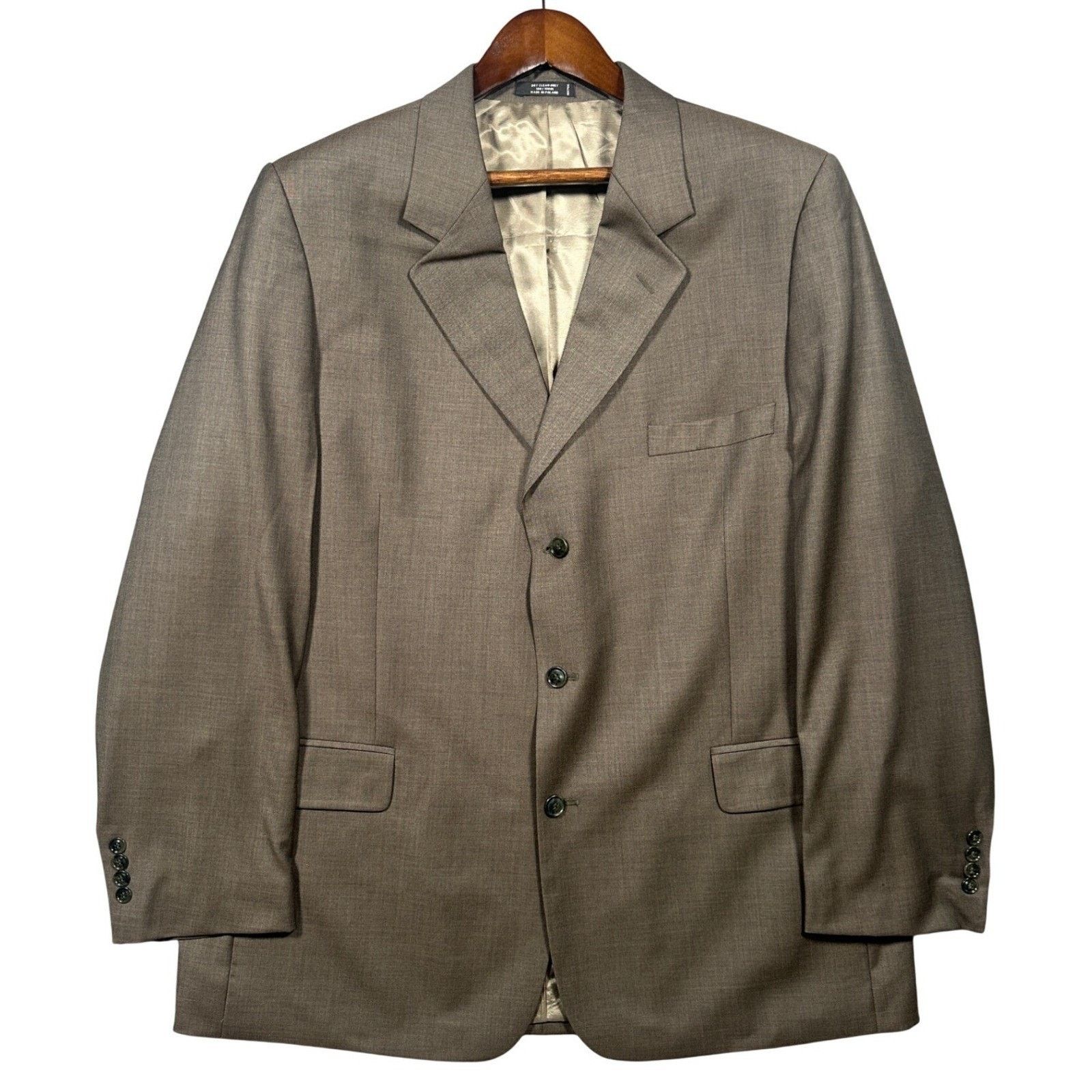 John Weitz John Weitz Blazer Mens Brown 100% Wool 3-Button Sport Coat Size 48L - 1 Thumbnail