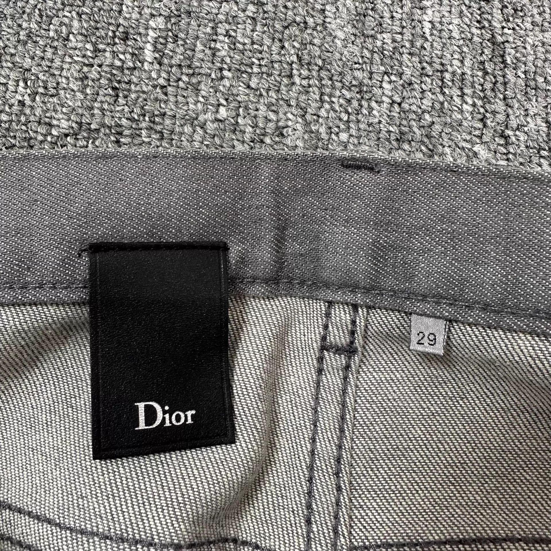 Dior Dior light gray washed distressed jeans US 29 Size 29" - 4 Thumbnail