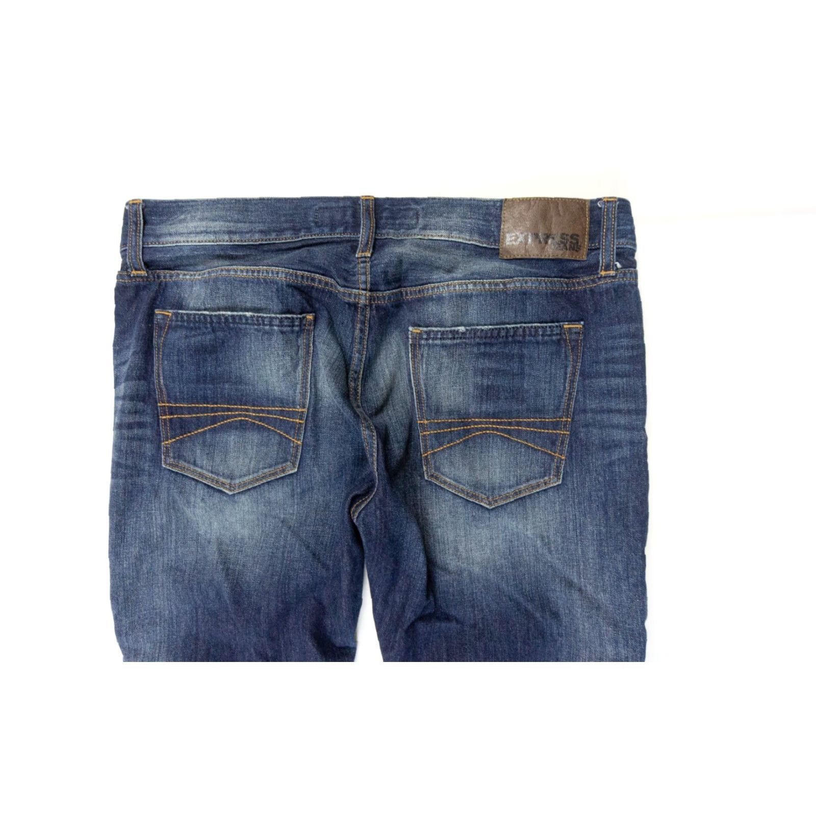 Express VINTAGE Express Slim Fit Alec Jeans Men 34x30 Blue Cotton Denim Tapered Casual Size US 34 / EU 50 - 5 Thumbnail