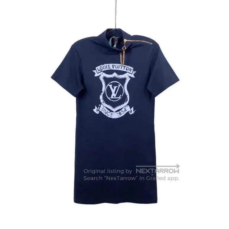 Louis Vuitton Louis Vuitton Women's Blue Cotton Dress XS . Size XS / US 0-2 / IT 36-38 - 5 Thumbnail