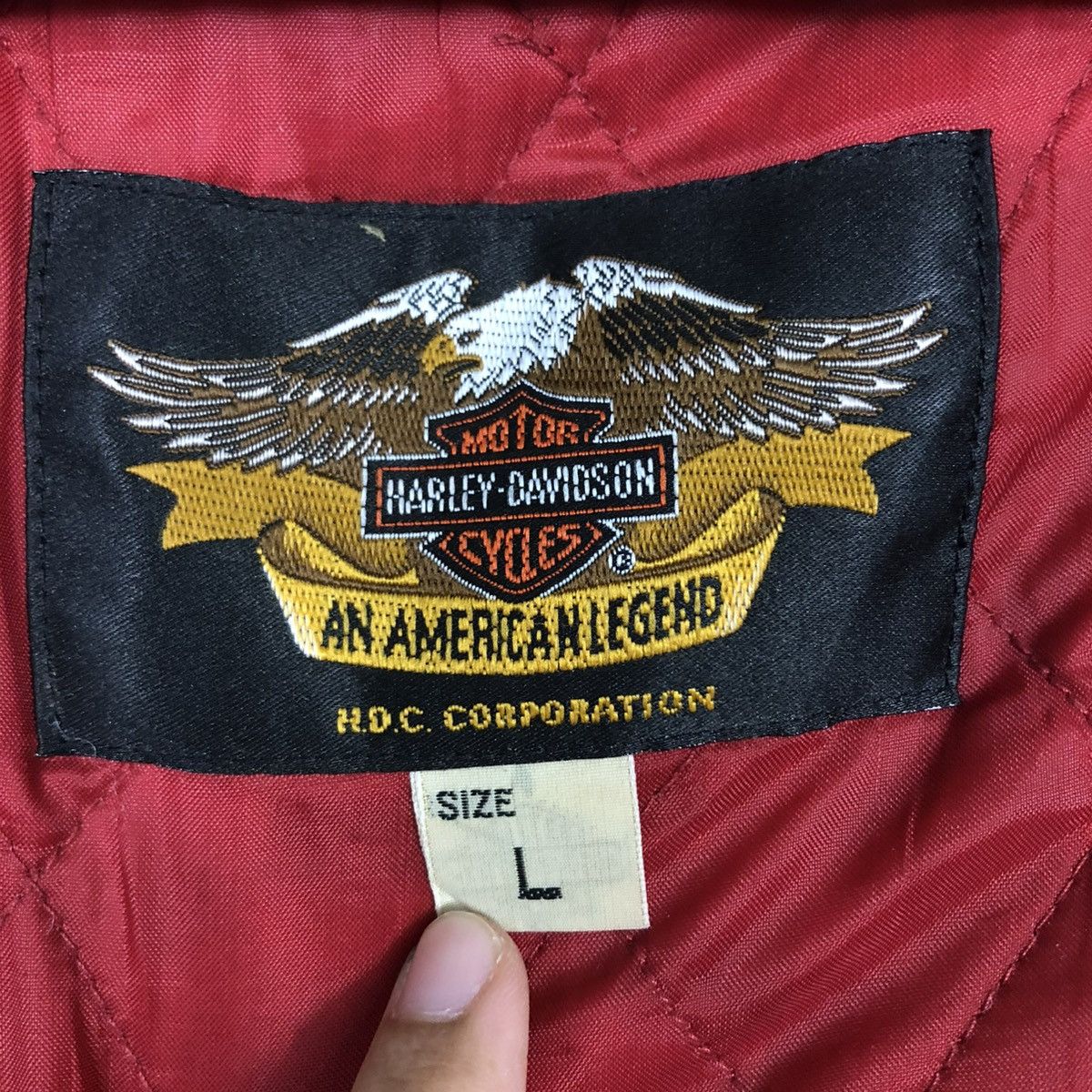 Harley Davidson 🔥VINTAGE BOMBER BIKER JACKET MOTORCYCLE HARLEY DAVIDSON LOGO Size US L / EU 52-54 / 3 - 23 Thumbnail
