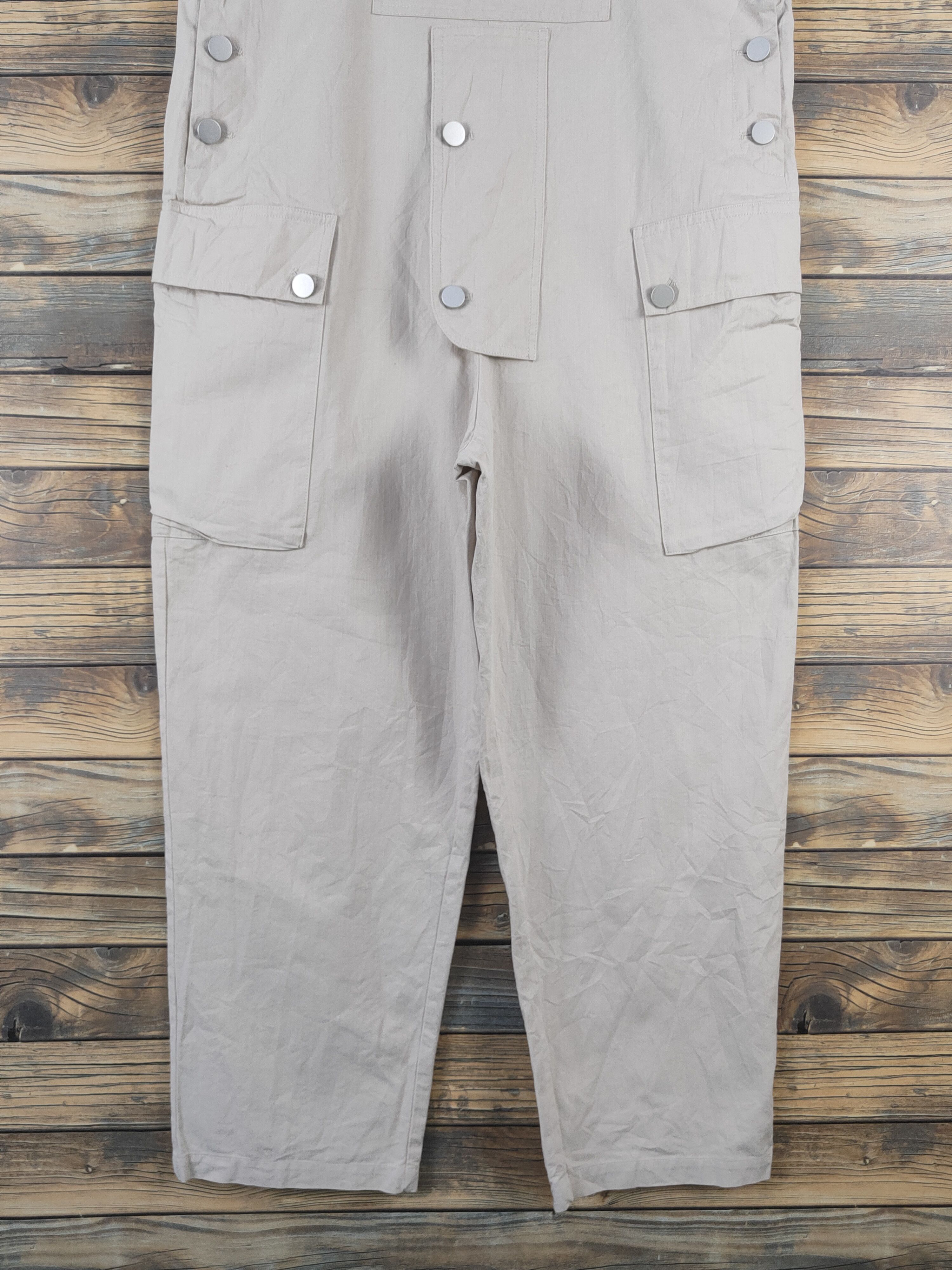 Marvel Comics × Vintage Vintage Marvel-Jupe Vendue Beige Overall Jumpsuits Size 37" - 6 Thumbnail