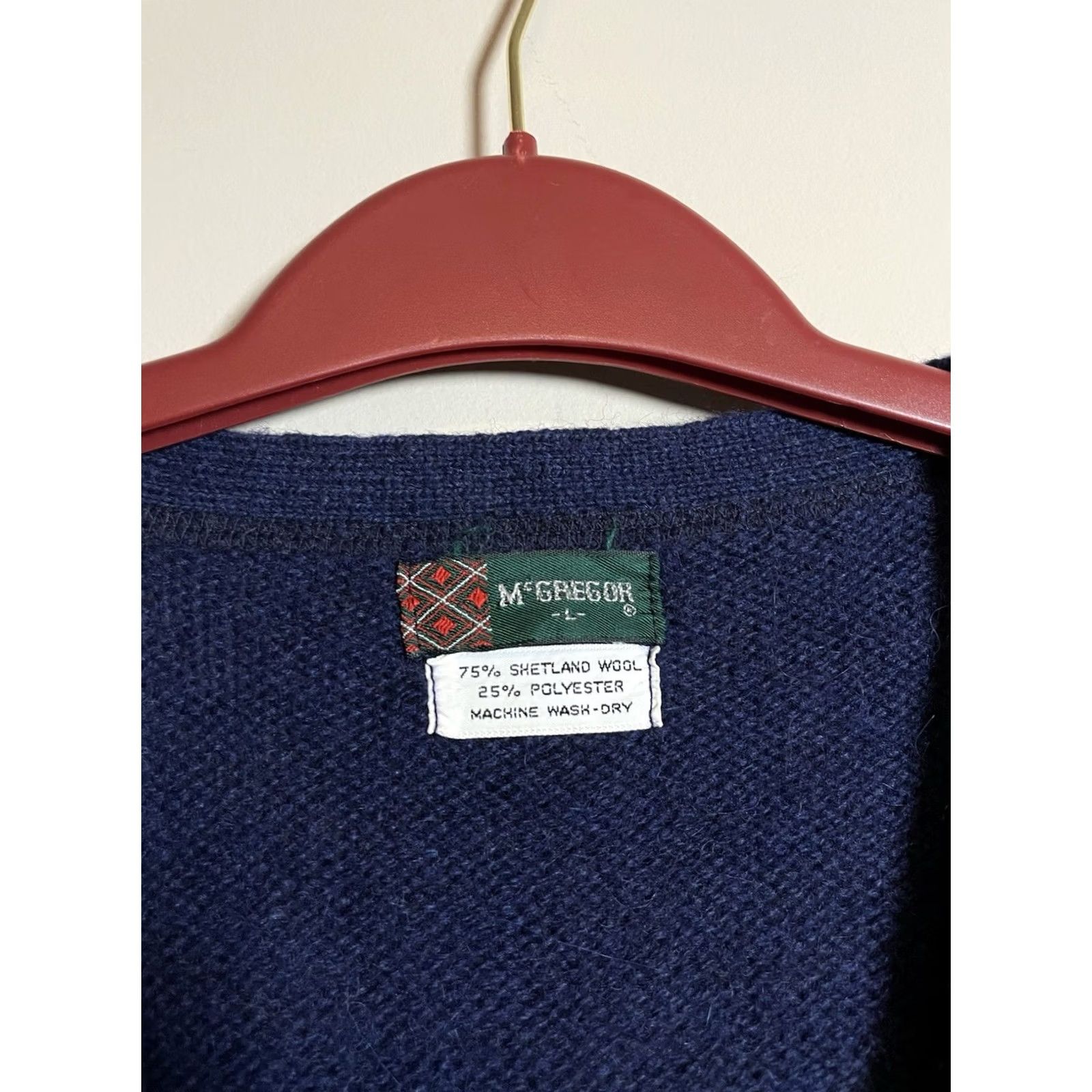 McGregor VINTAGE McGregor Cardigan Sweater Men’s L Blue Knit Ribbed Button Fall Winter Spring Size US L / EU 52-54 / 3 - 4 Thumbnail