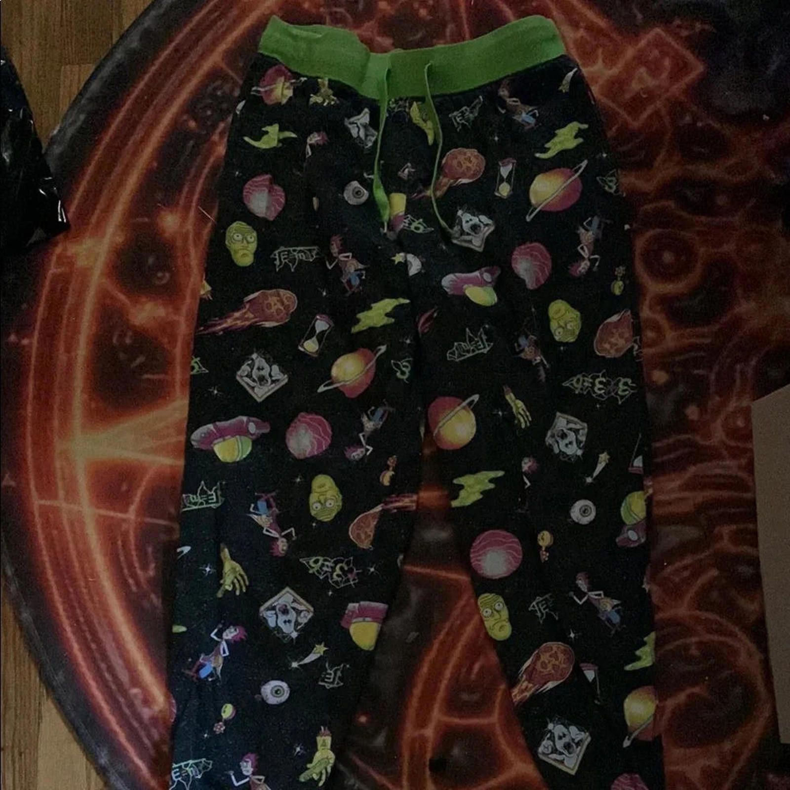 Designer Rick and Morty Cartoon Pajama Pants Size ONE SIZE - 1 Thumbnail