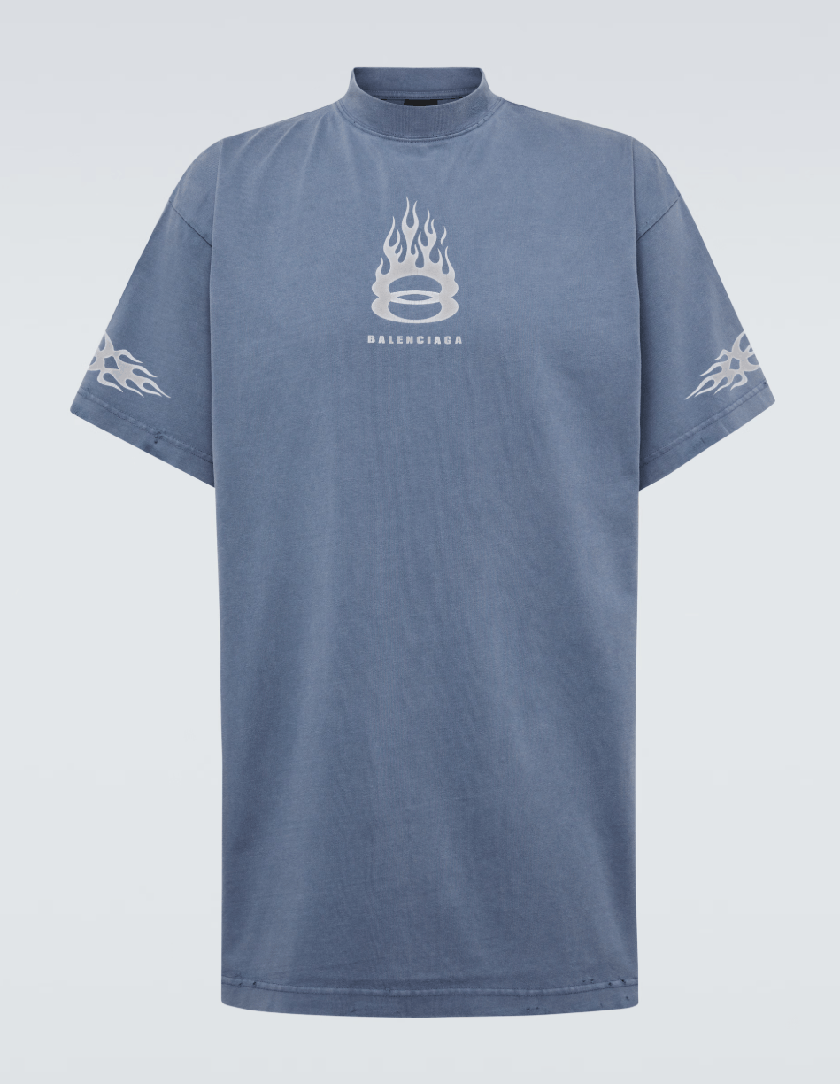 Balenciaga Balenciaga Unity Oversized Burning T Shirt Size US S / EU 44-46 / 1 - 1 Thumbnail