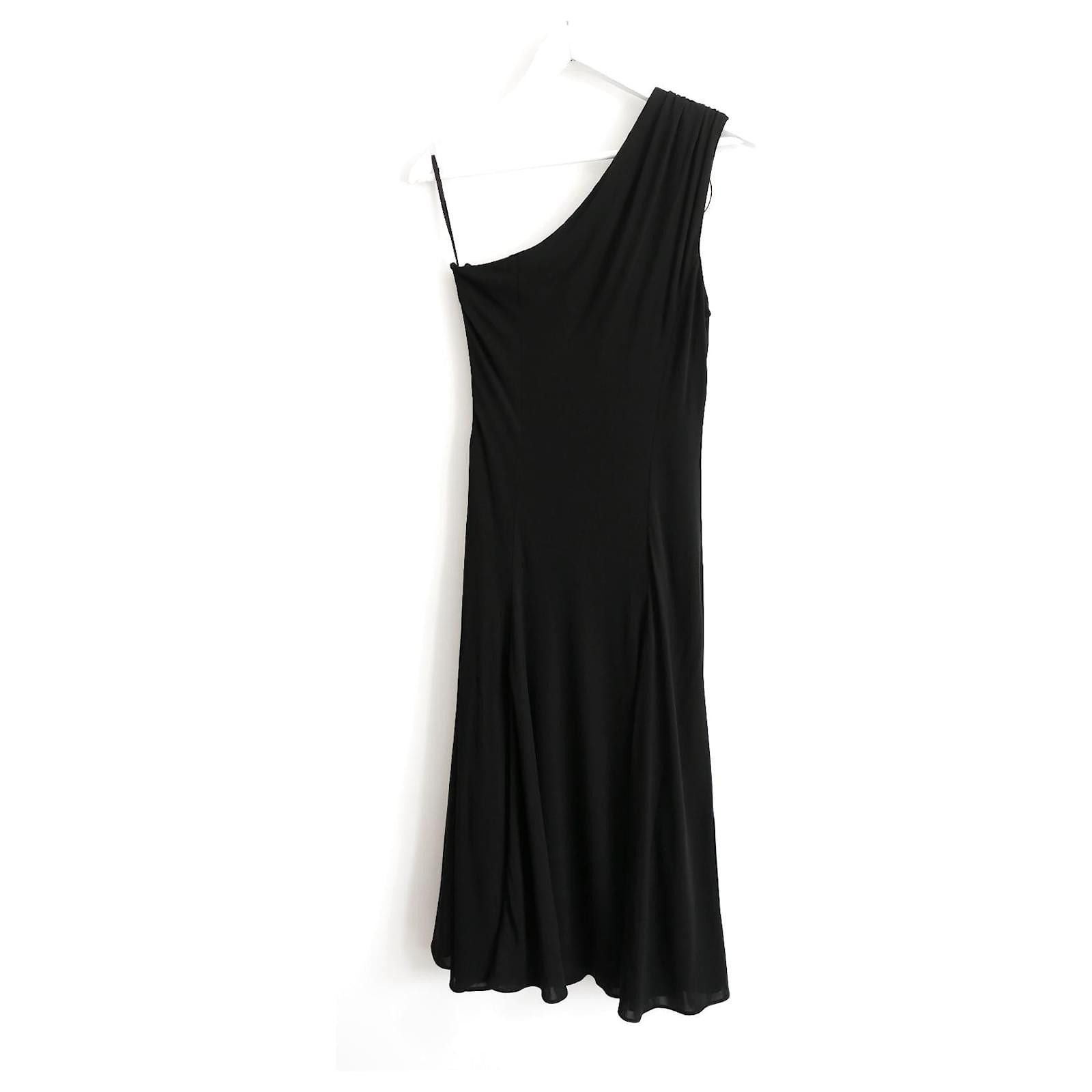 Versace Versace One Shoulder Hoop Embellished Black Dress Size M / US 6-8 / IT 42-44 - 5 Thumbnail