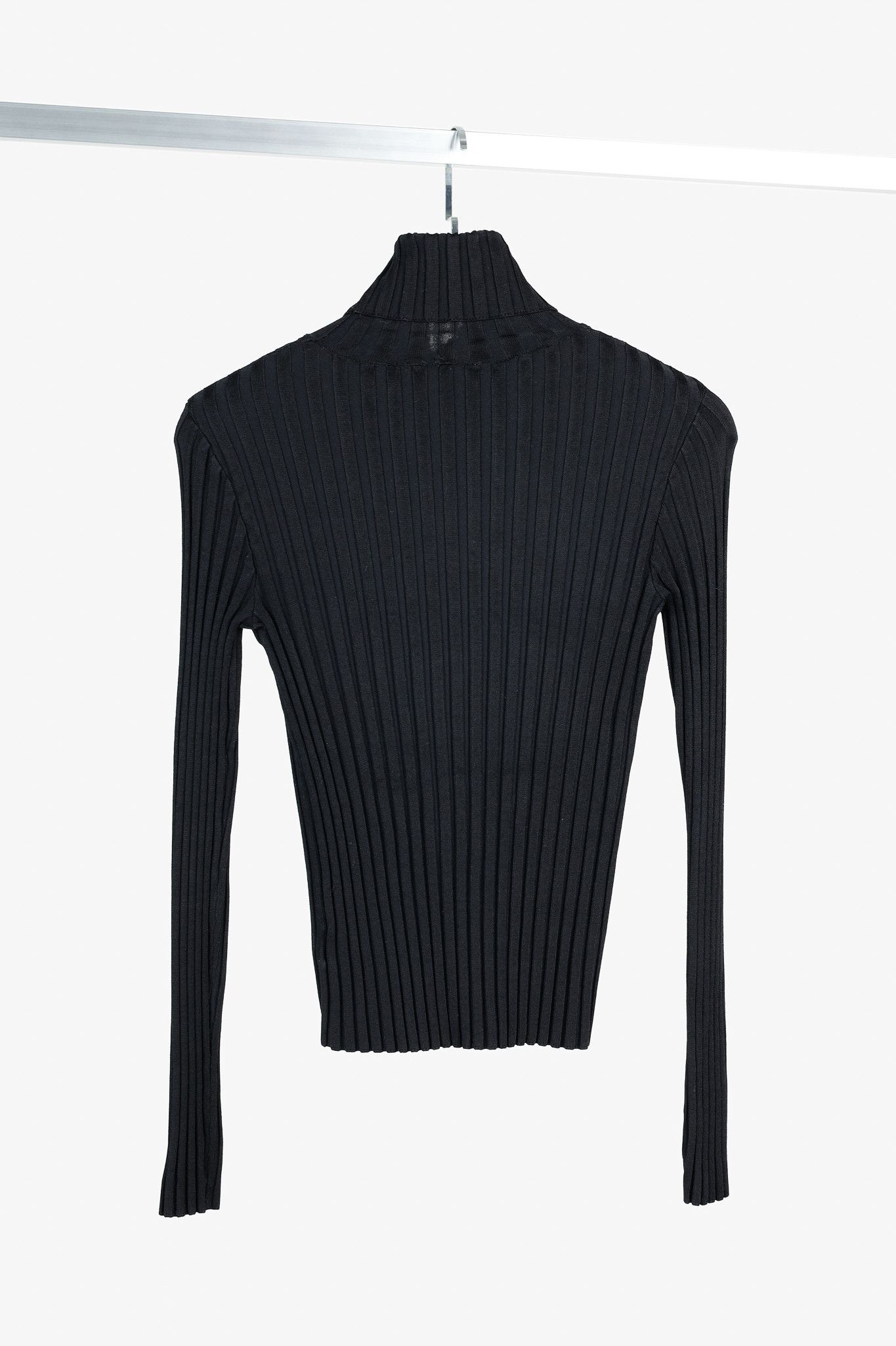 Veronica Beard Veronica Beard Nellie Black Ribbed Turtleneck Sweater Size S / US 4 / IT 40 - 2 Thumbnail